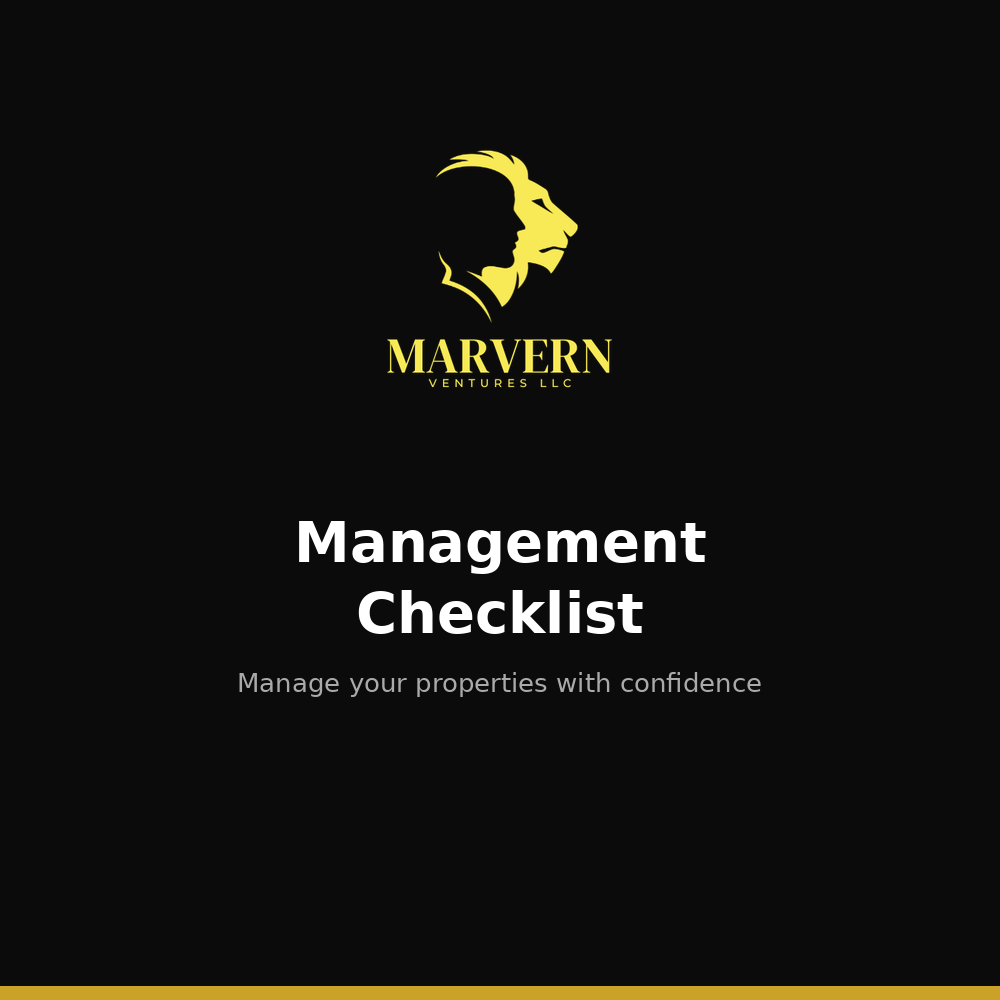 Management Checklist