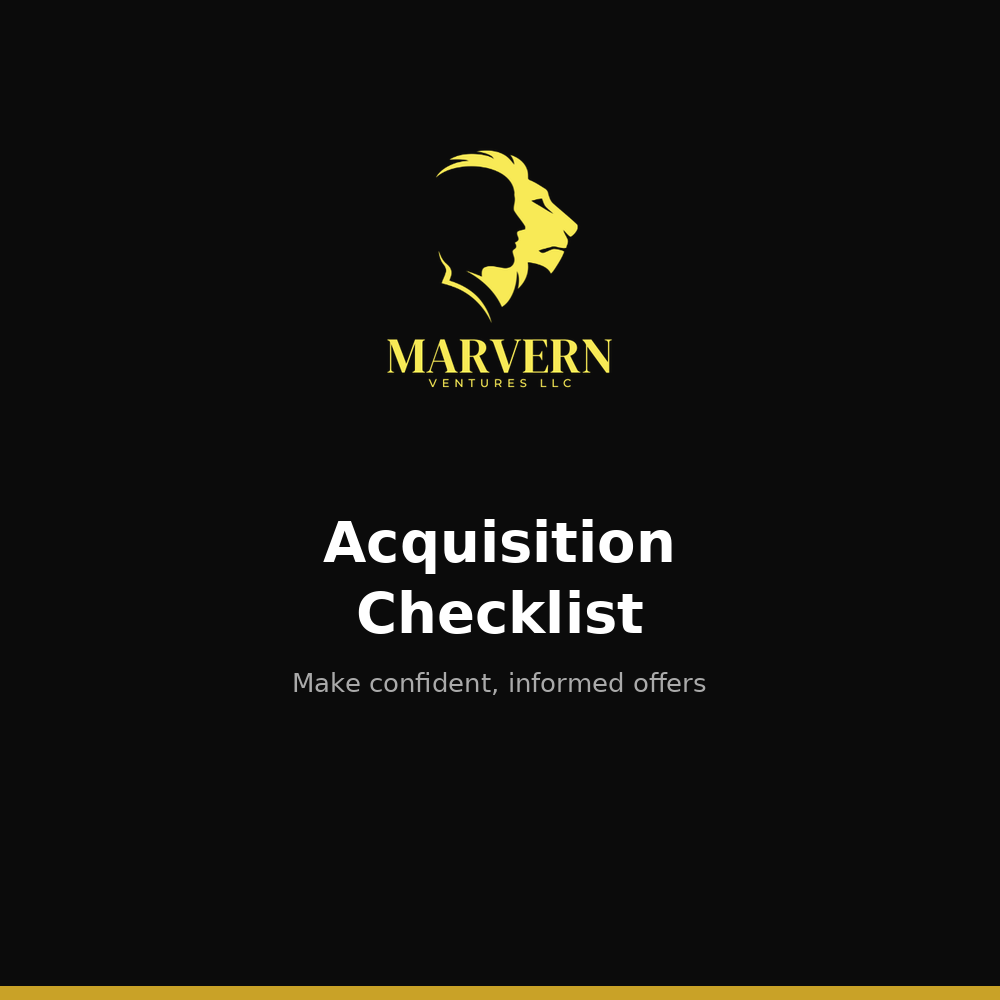 Acquisition Checklist