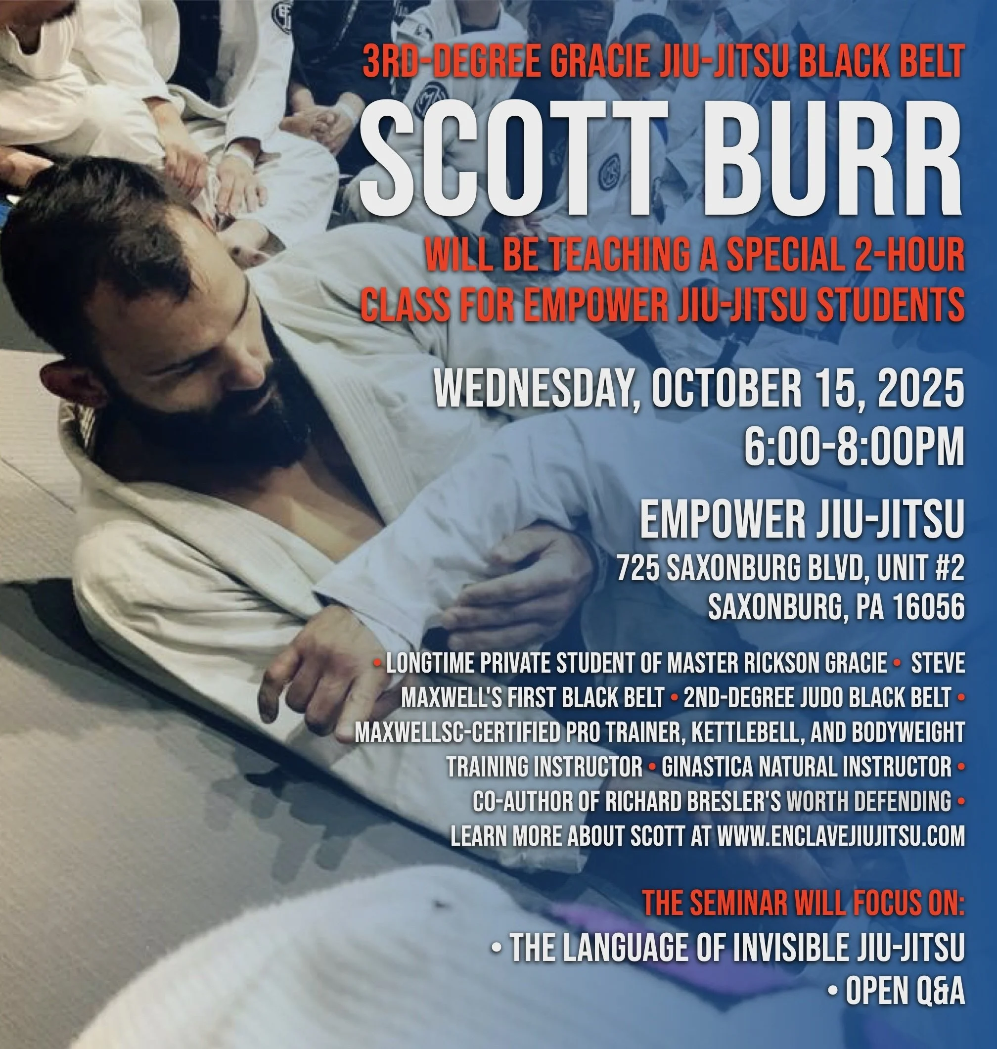 Jiu-Jitsu Seminar with Scott Burr – Saxonburg
