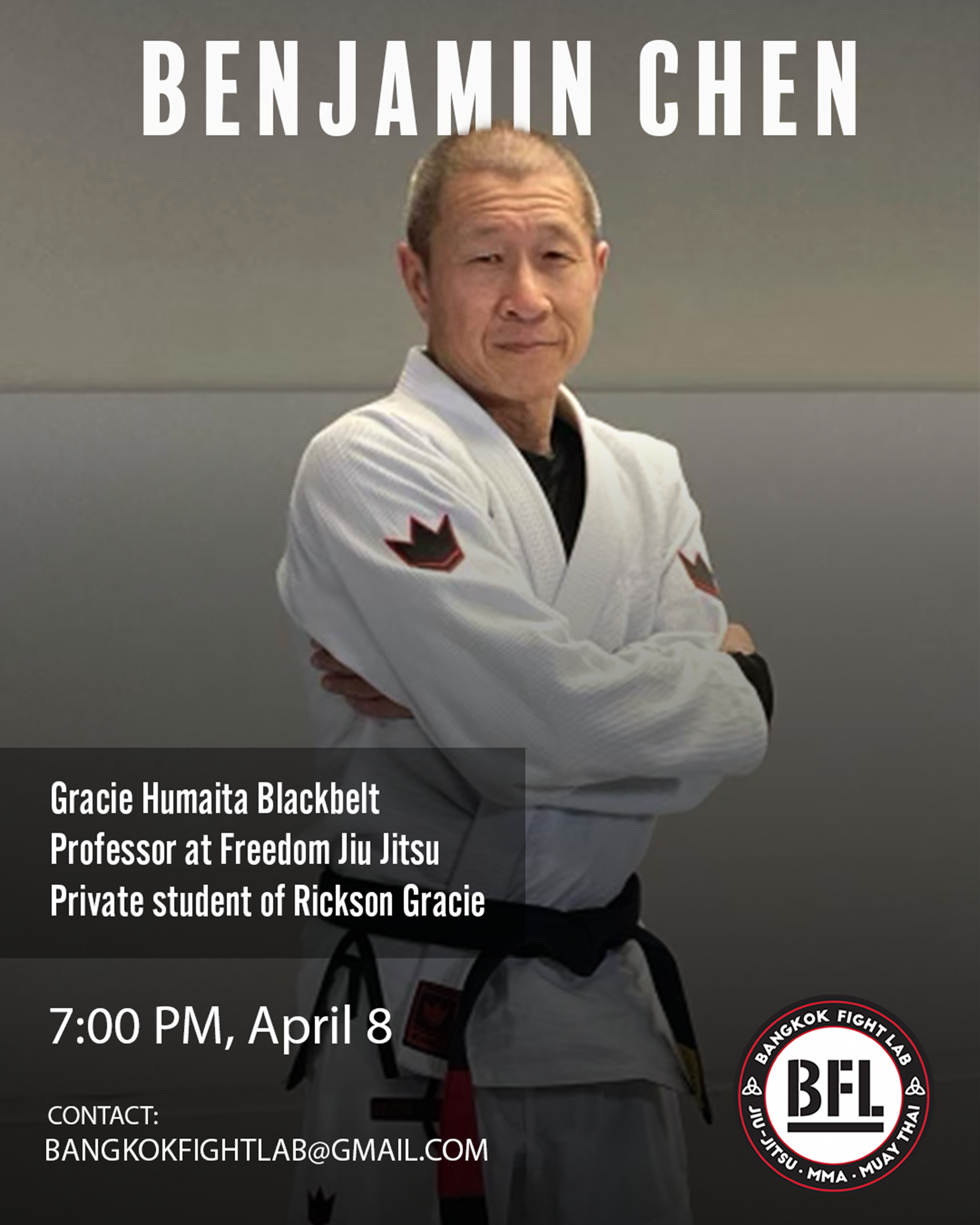 Jiu-Jitsu Seminar with Benjamin Chen – Bangkok