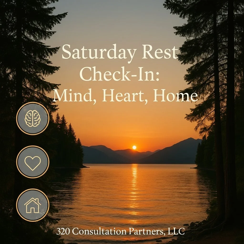Leaders, you&rsquo;re more than your to-do list.

All week, you hold space for clients, team, and community. But today, pause. Remember you&rsquo;re a human first, leader second.

Saturday Rest Check-In:
🧠 Mind: What&rsquo;s one thought you&rsquo;re