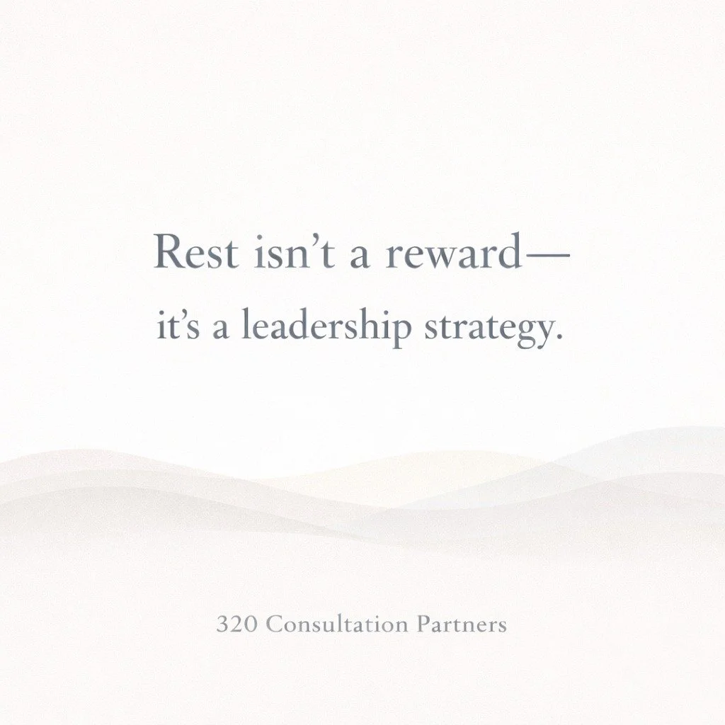 Rest isn&rsquo;t a reward&mdash;it&rsquo;s a leadership strategy.

When you step away, you gain what constant motion can&rsquo;t give you: perspective.

Space to think.
Space to reset.
Space to see what truly matters.

The best decisions come from a 