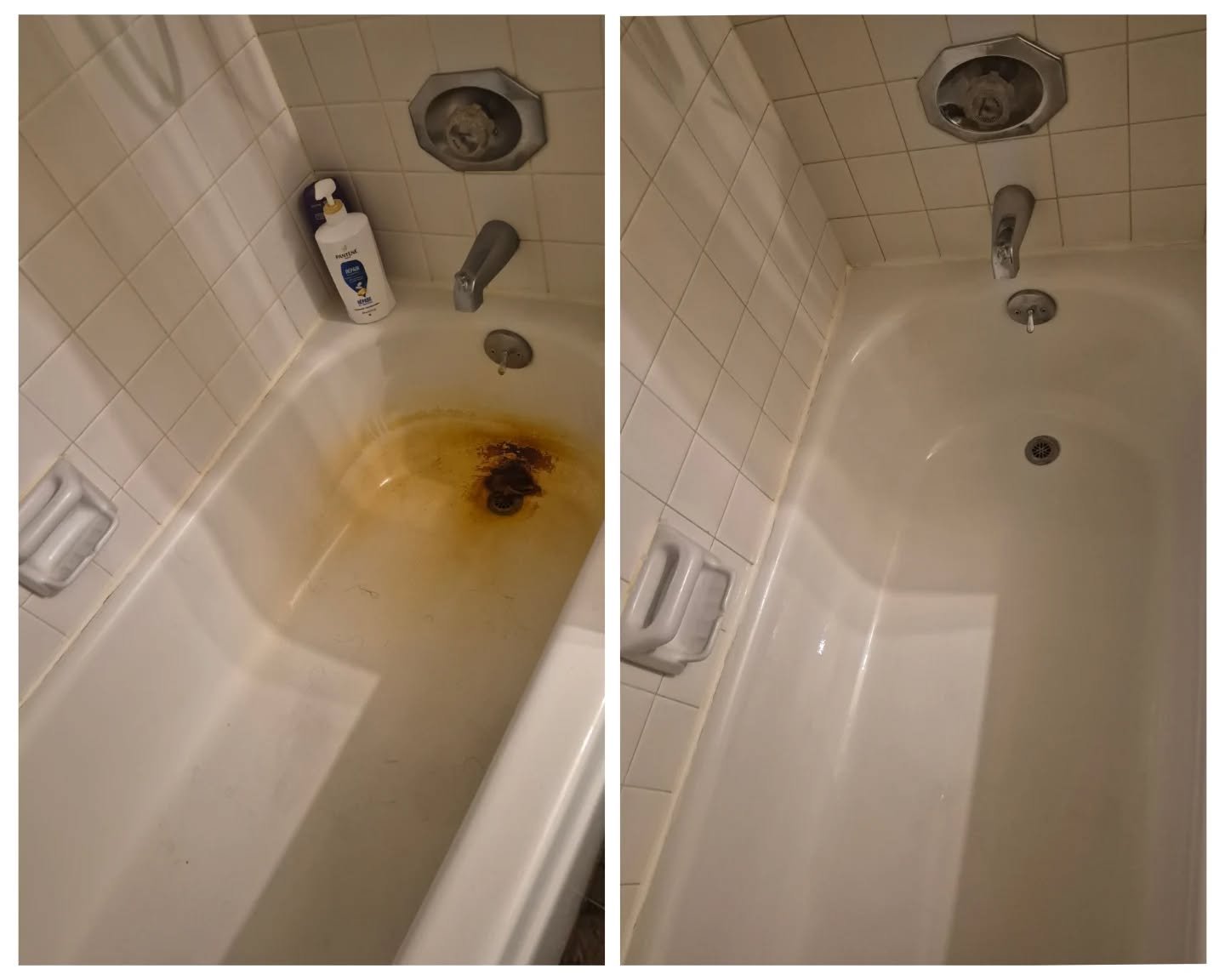 Before &amp; After! 🫧🤩 Here for all your deep cleaning needs!

#deepcleaningservice #customizedclean #beforeafter #bathroomreset