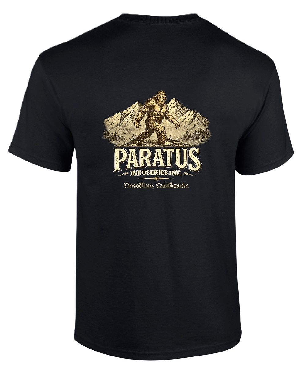 Paratus Bigfoot Black T-Shirt Front.png