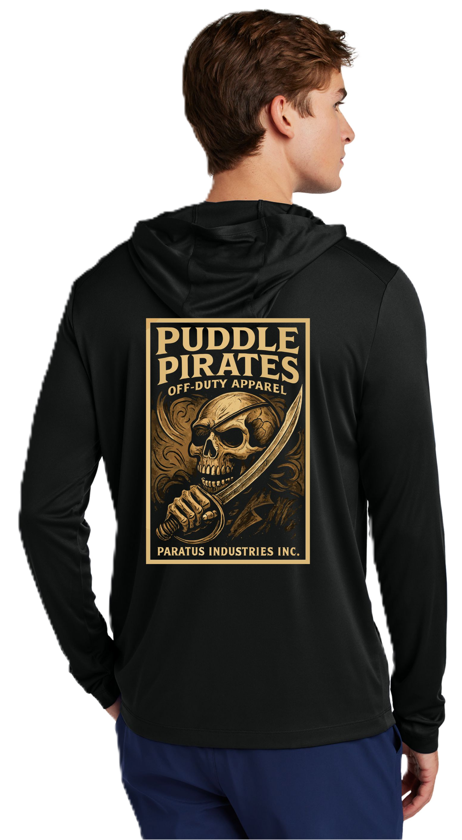 Hoodie UPF 50 Long Sleeve Black back.png