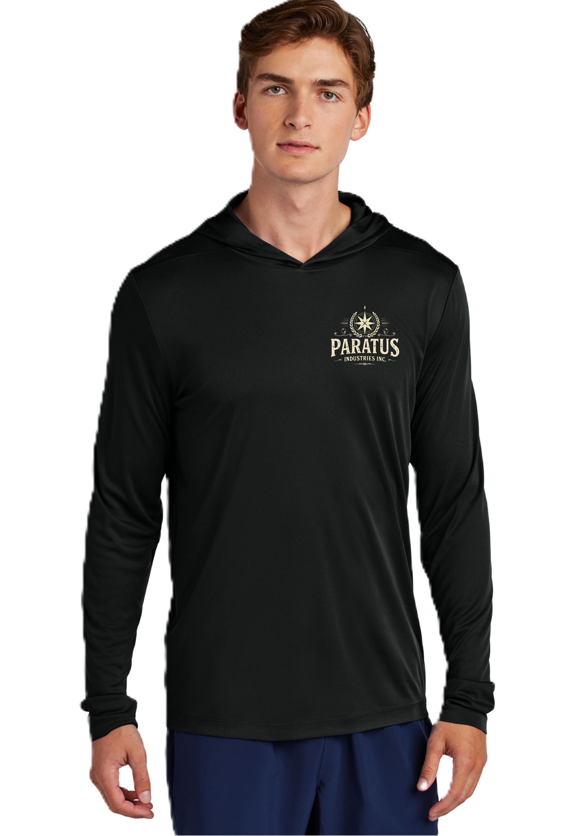 Hoodie UPF 50 Long Sleeve Black front.png
