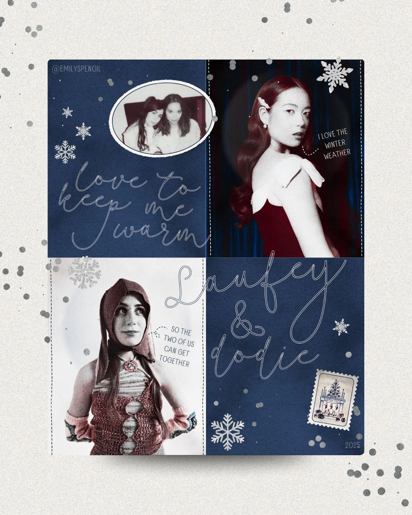 Laufey x dodie | felt inspired by this lovely song &mdash; it&rsquo;s been stuck in my head all week!! ☃️

@laufey @laufeyland @doddleoddle 

⤷ follow @emilyspencil for more ◡̈