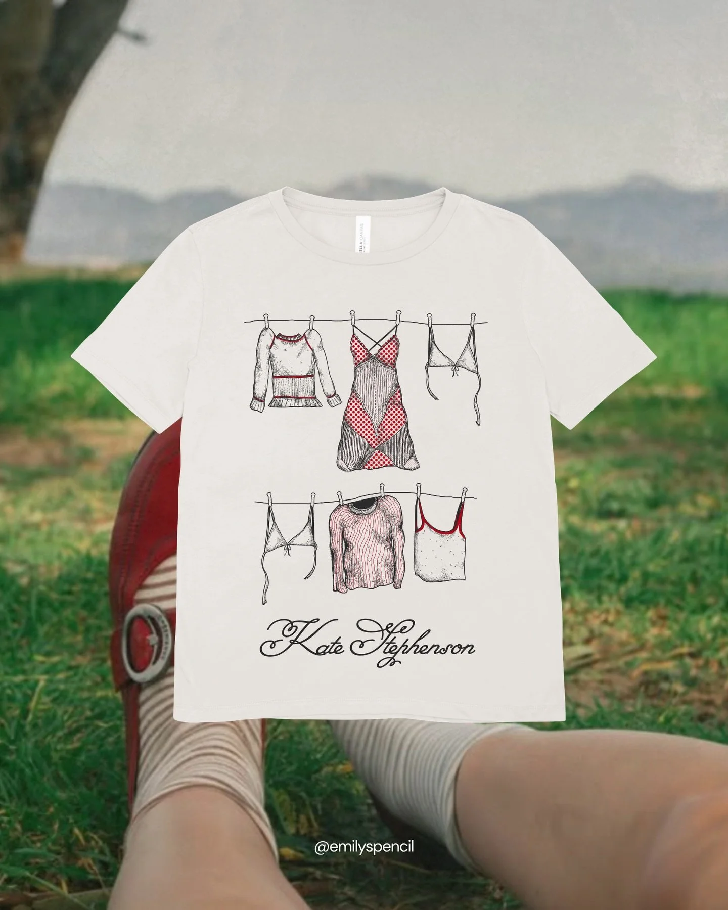 MERCH | @kate_stephenson ❤︎ I&rsquo;m absolutely honored to share these merch designs inspired by lyrics from &ldquo;This Is What You Get.&rdquo; What a dream come true to create art for an artist I admire so much!!

&rarr; digitally hand drawn and f
