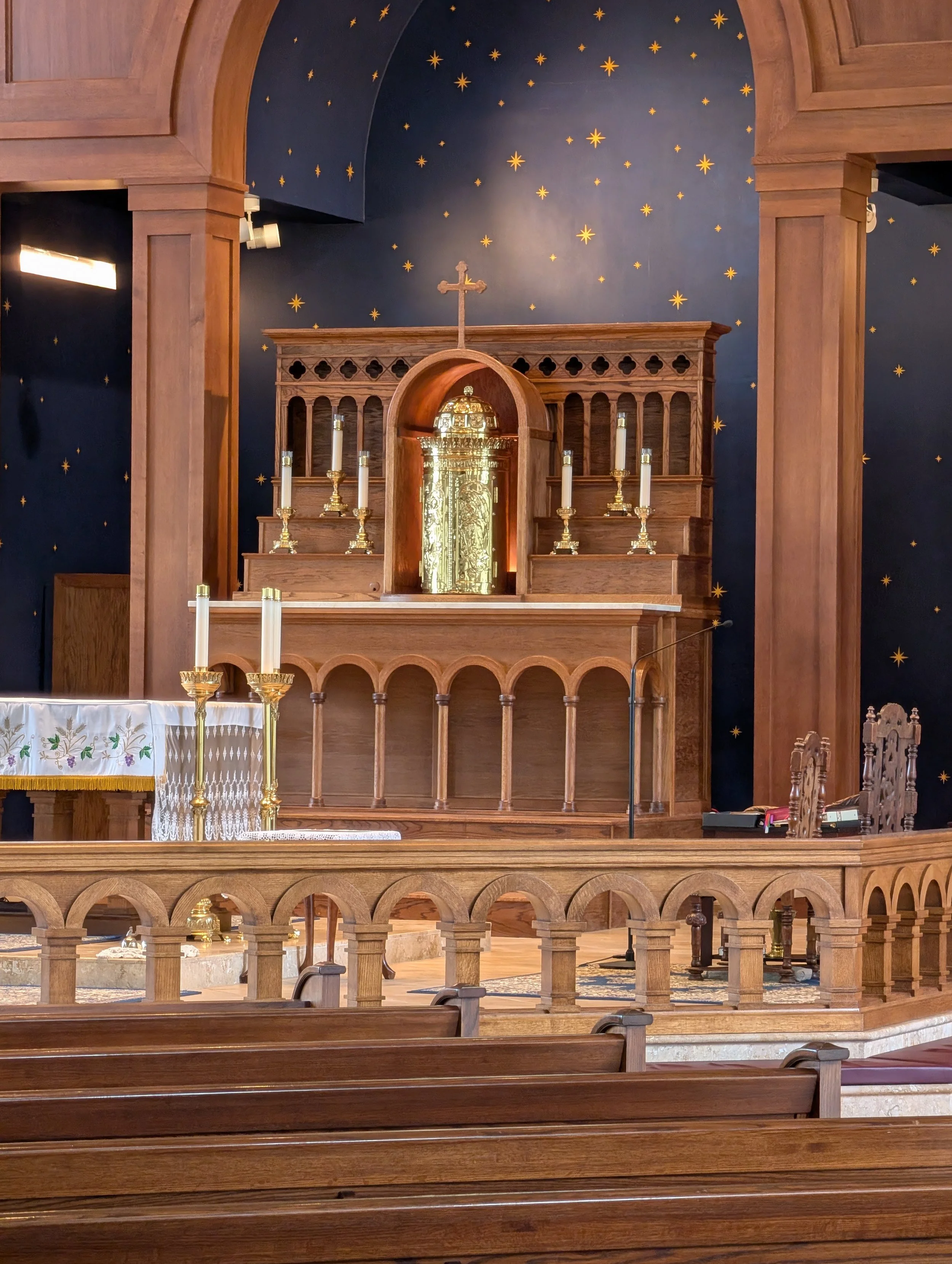 Custom Romanesque High Altar for St. Anne Catholic Church, Richmond Hill, GA