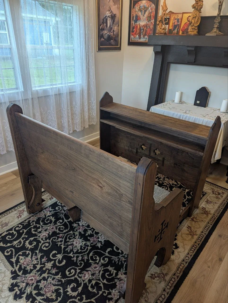 Pew and Kneeler Set for Private Chapel