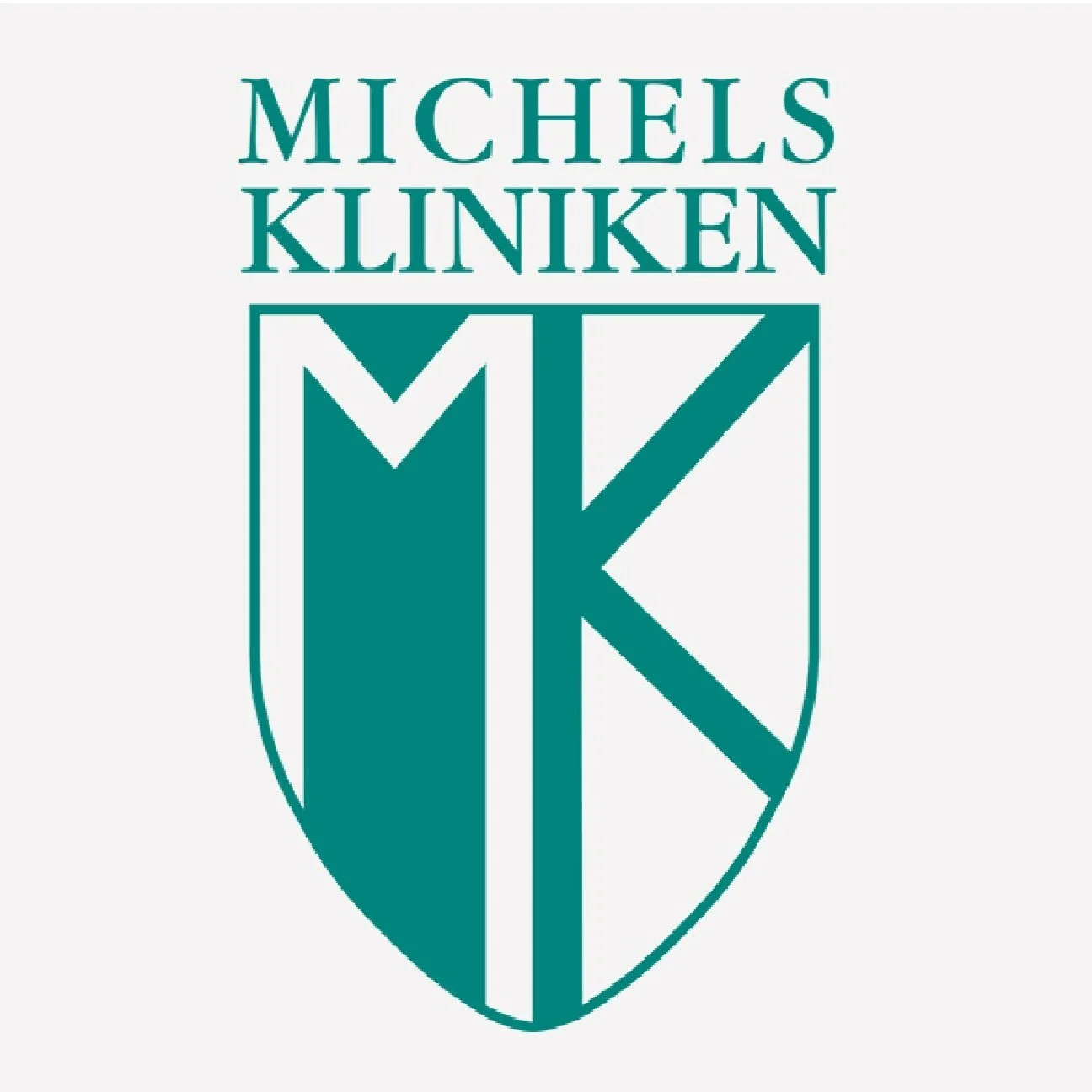 Logo der Michel Kliniken mit einem Schild-Design, in dem die Buchstaben M, K und K zu sehen sind.