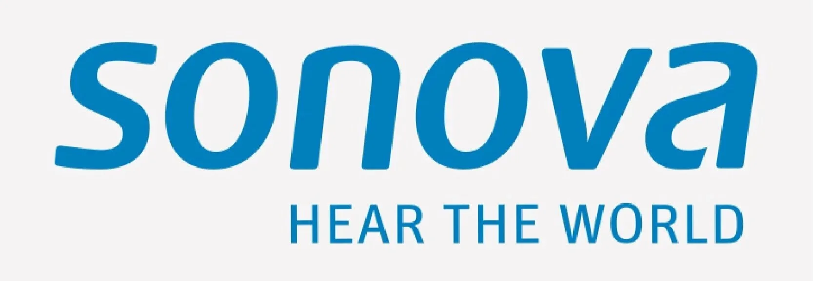 Logo mit dem Text "sovva" in blauer Schrift und dem Slogan "HÖRE DIE WELT" darunter.