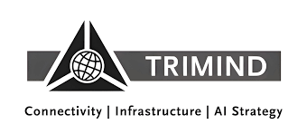 Logo von Trimind mit den Schlagwörtern Connectivity, Infrastructure, AI Strategy
