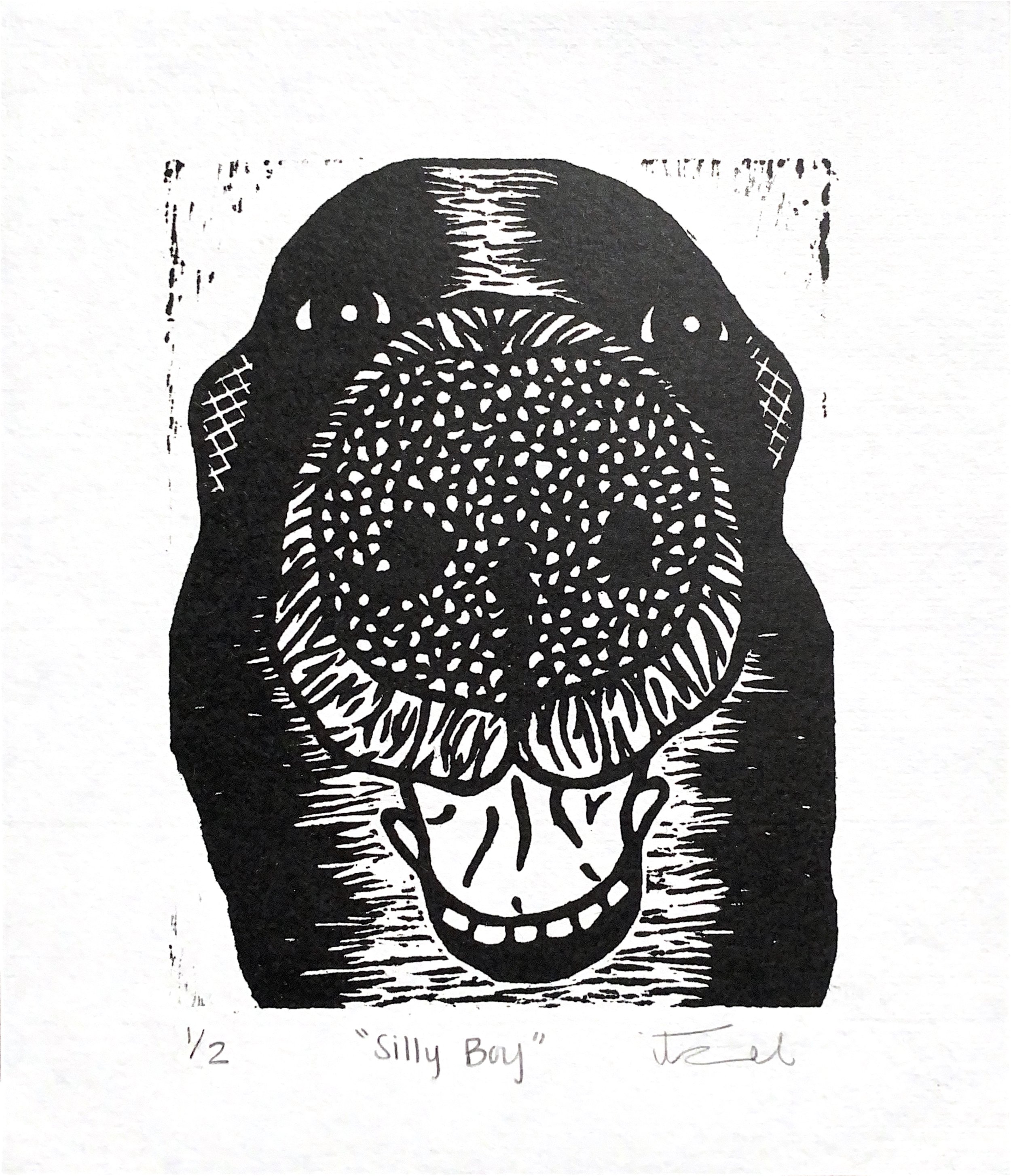 "Silly Boy"
Relief Print