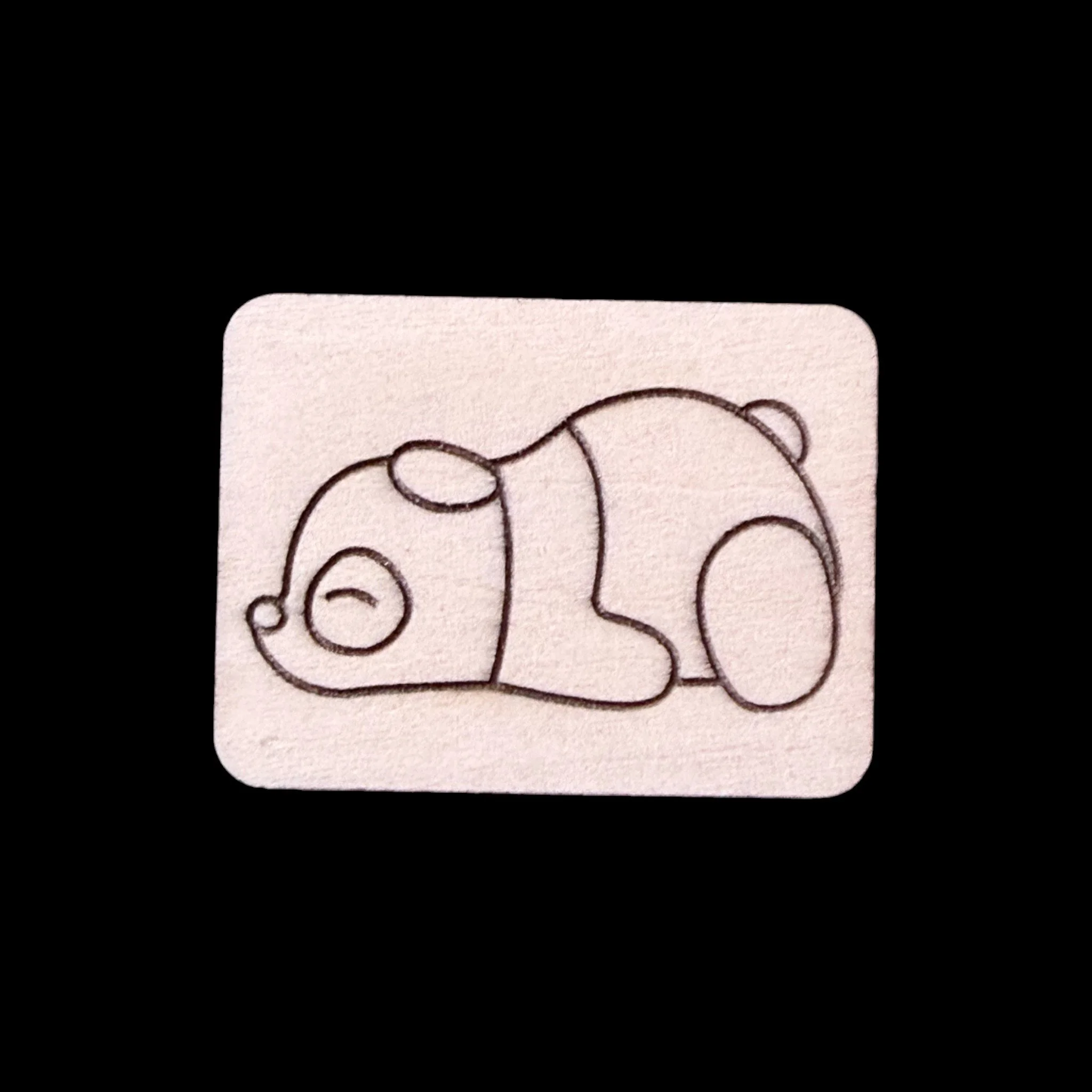 Lazy Panda – Handcrafted Engraved Wooden Mahjong Tiles - Various Sizes