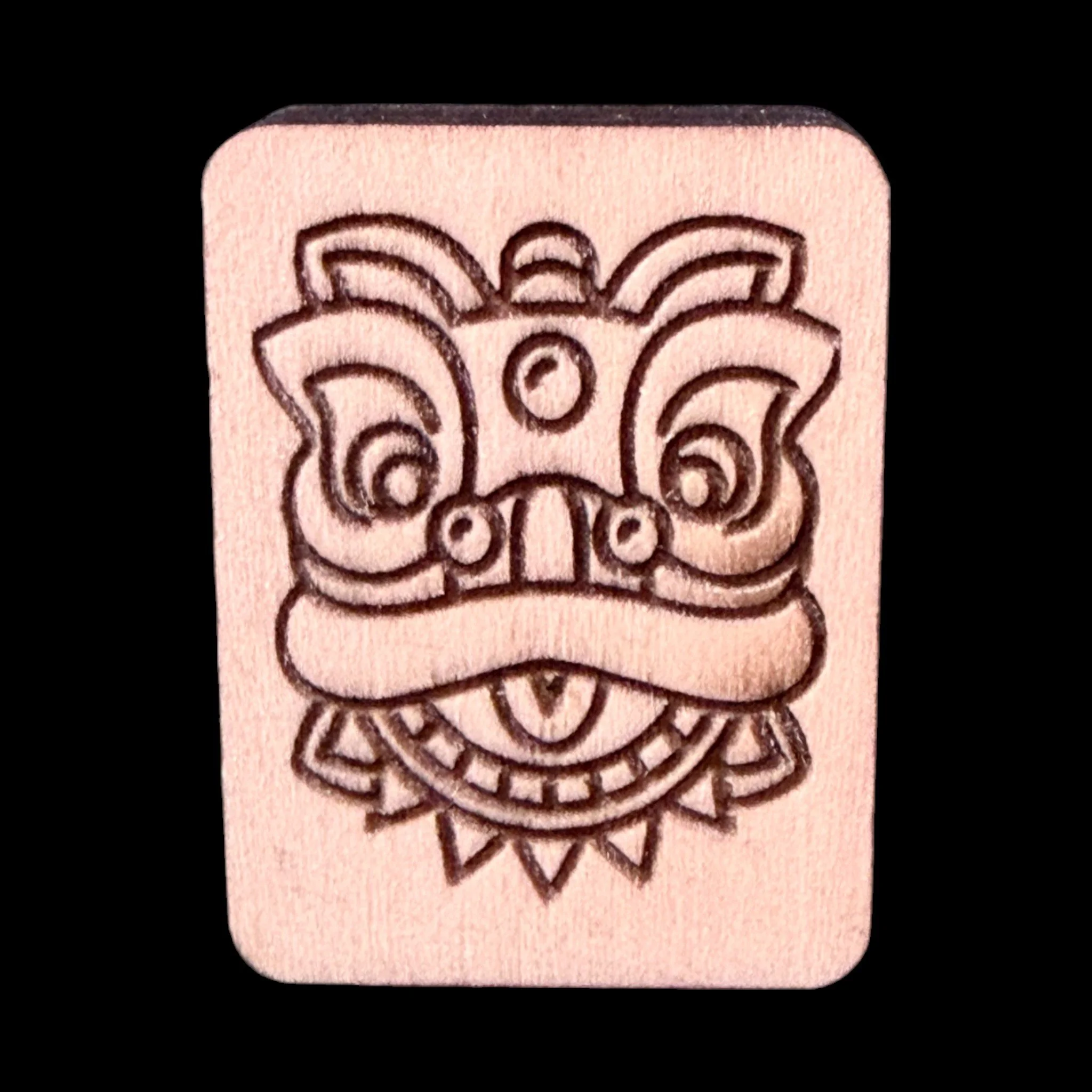 Dragon – Handcrafted Engraved Wooden Mahjong Tiles - Various Sizes