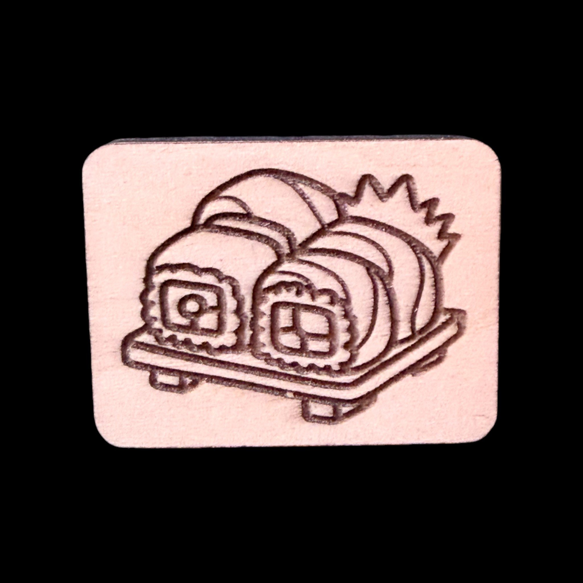 Sushi Platter – Handcrafted Engraved Wooden Mahjong Tiles - Various Sizes