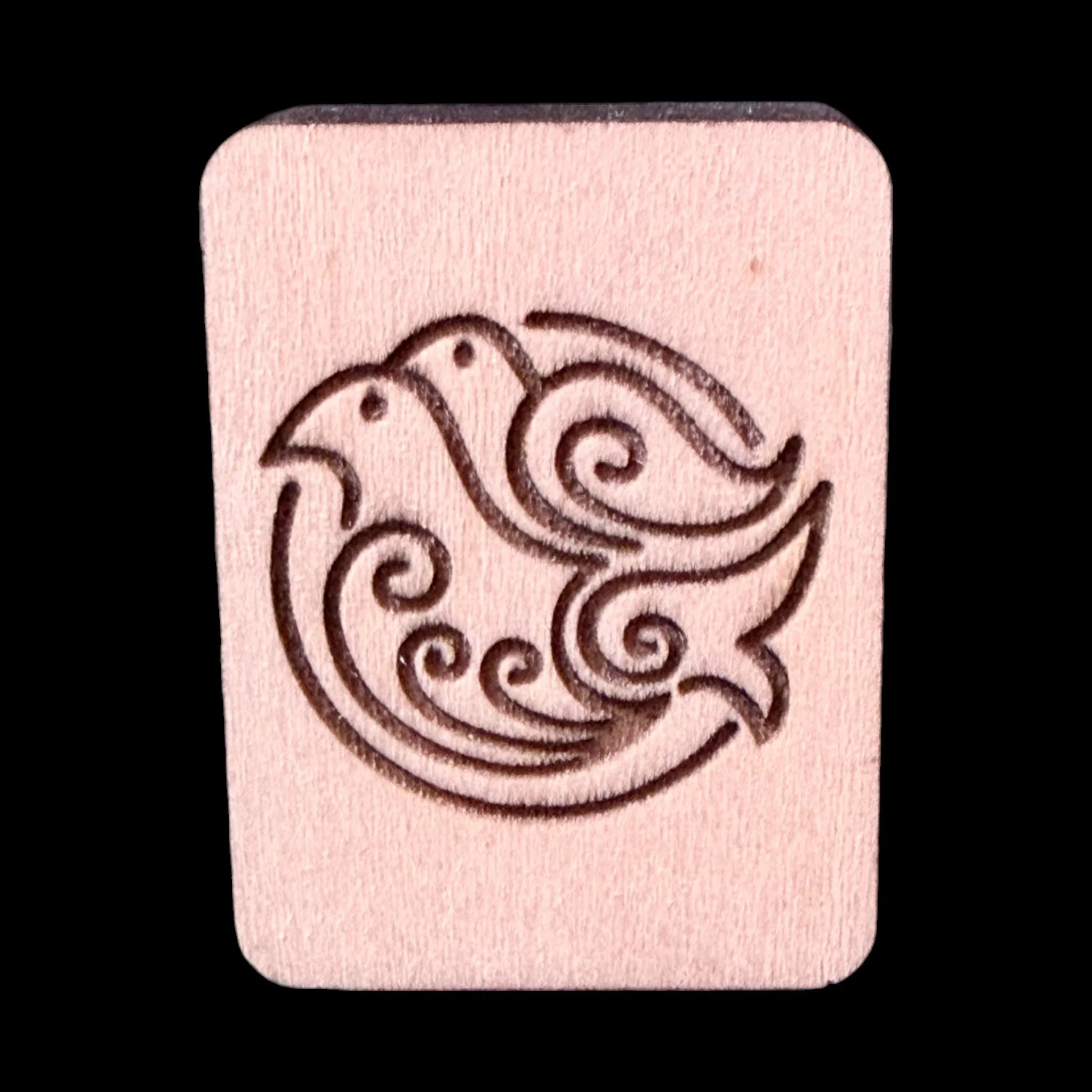 Doves – Handcrafted Engraved Wooden Mahjong Tiles - Various Sizes