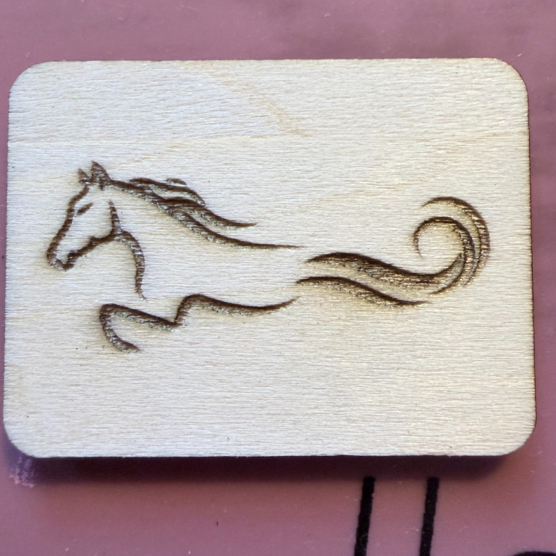 Year of the Horse – Handcrafted Engraved Wooden Mahjong Tiles - Various Sizes