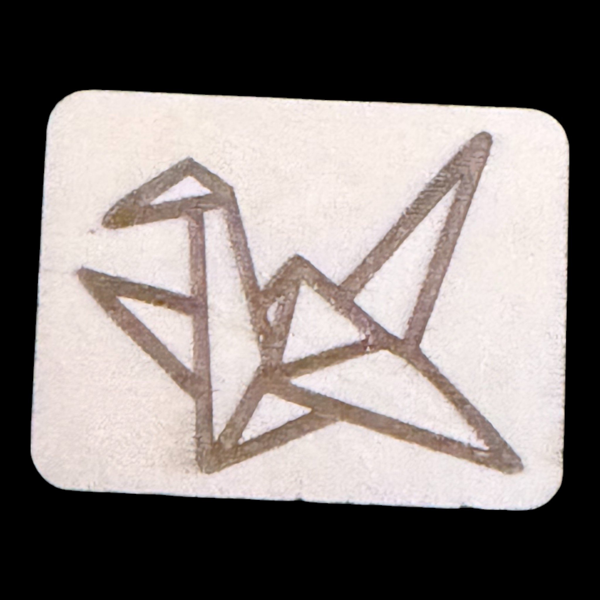 Origami Crane – Handcrafted Engraved Wooden Mahjong Tiles - Various Sizes
