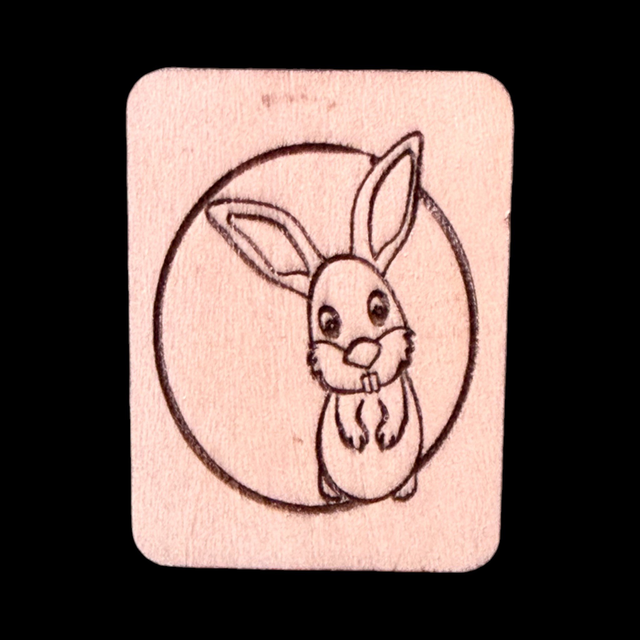 Rabbit – Handcrafted Engraved Wooden Mahjong Tiles - Various Sizes