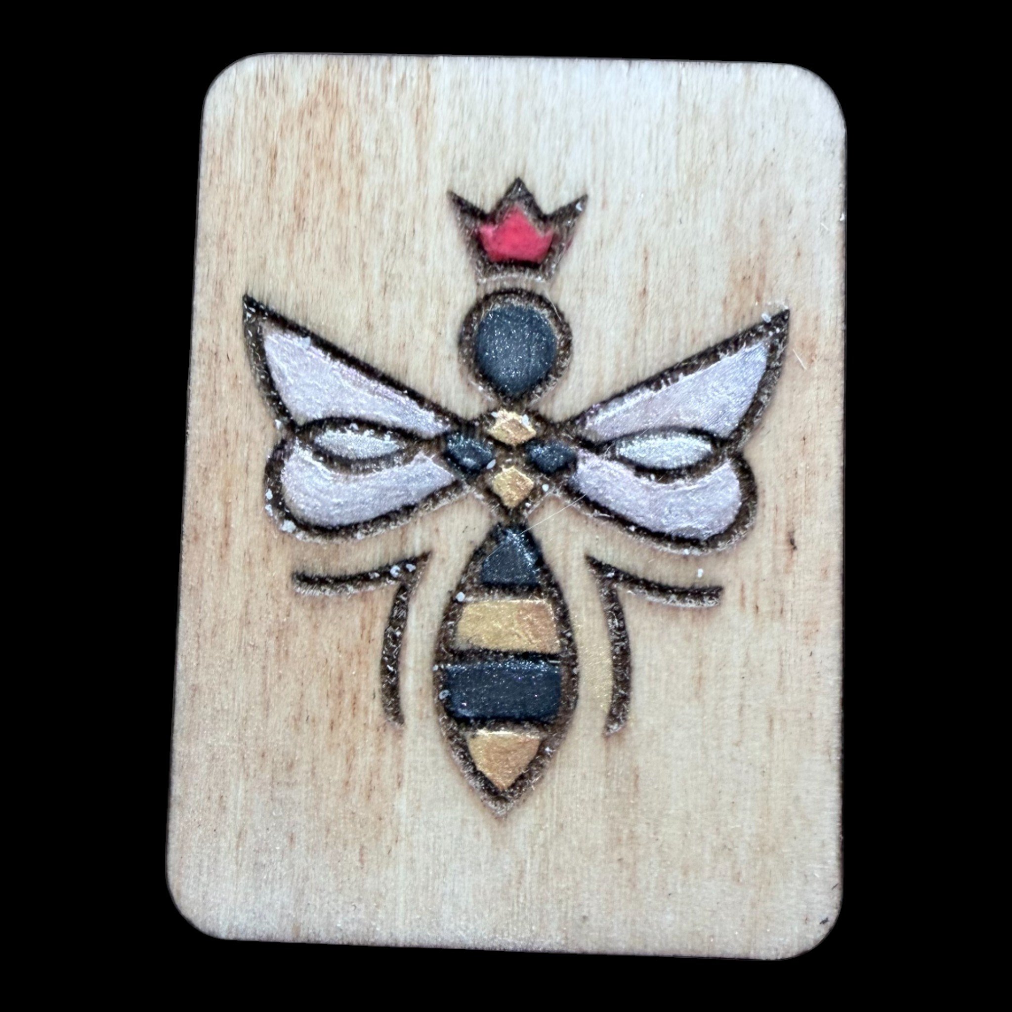 Queen Bee– Handcrafted Hand-painted Wood Mahjong Tiles