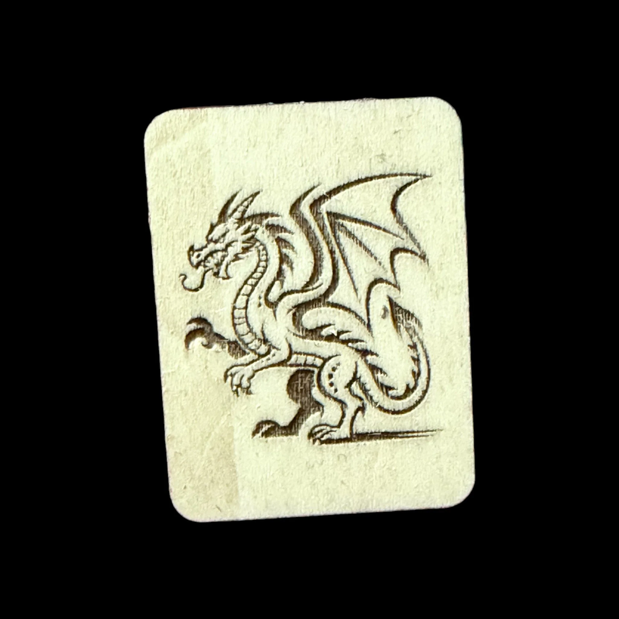 Dragon – Handcrafted Engraved Wooden Mahjong Tiles - Various Sizes