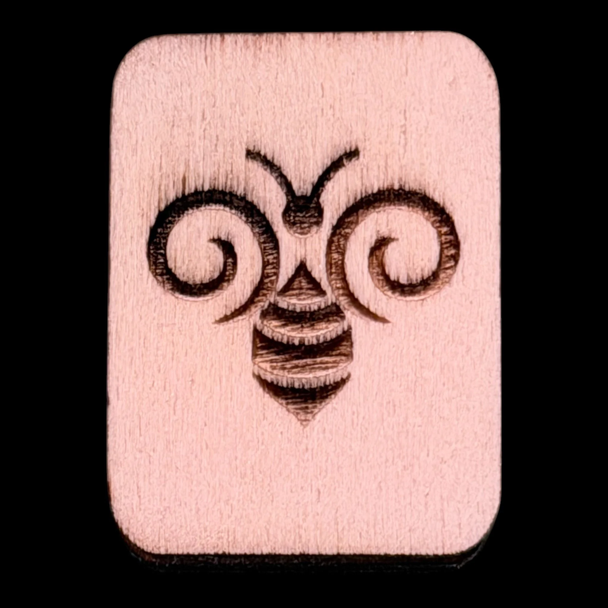 Bee – Handcrafted Engraved Wooden Mahjong Tiles - Various Sizes