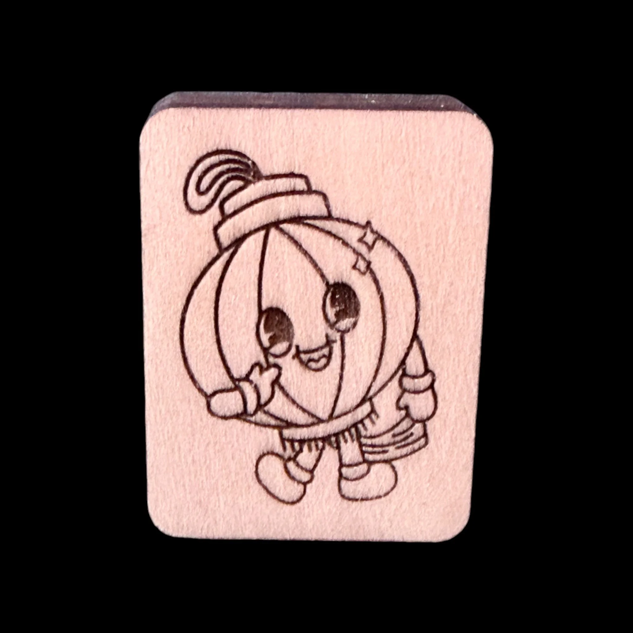 Kawaii Lantern – Handcrafted Engraved Wooden Mahjong Tiles - Various Sizes