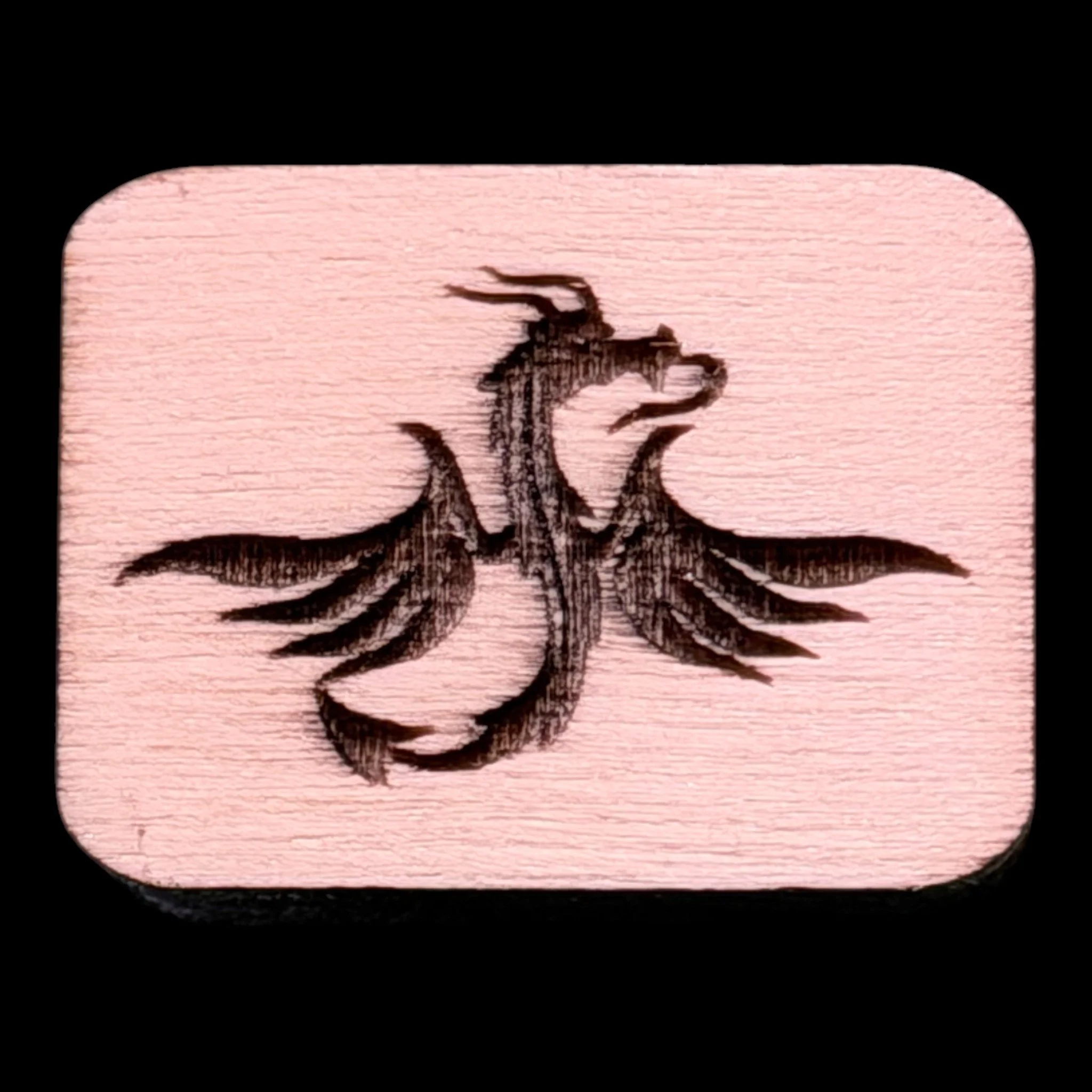 Dragon – Handcrafted Engraved Wooden Mahjong Tiles - Various Sizes