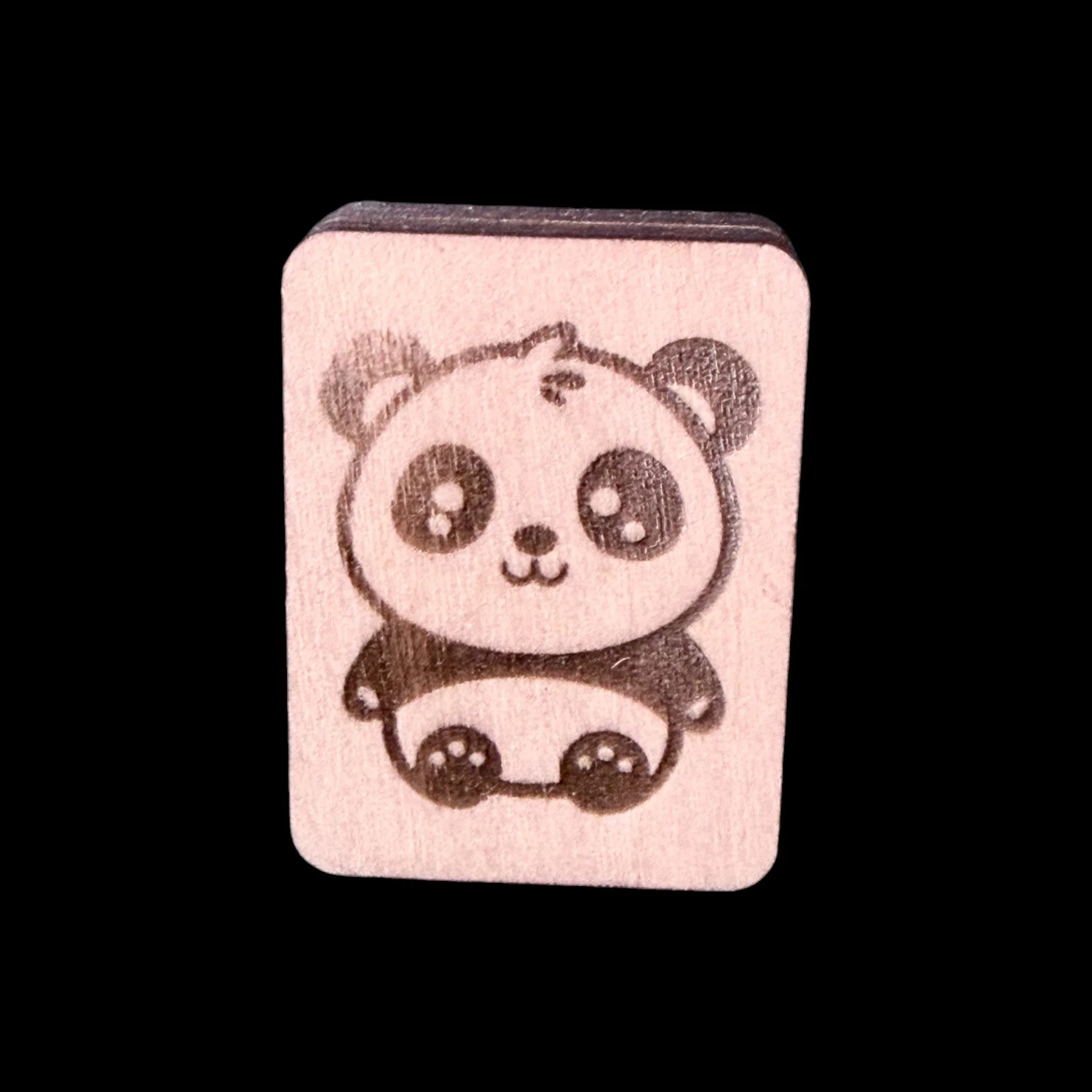 Panda – Handcrafted Engraved Wooden Mahjong Tiles - Various Sizes