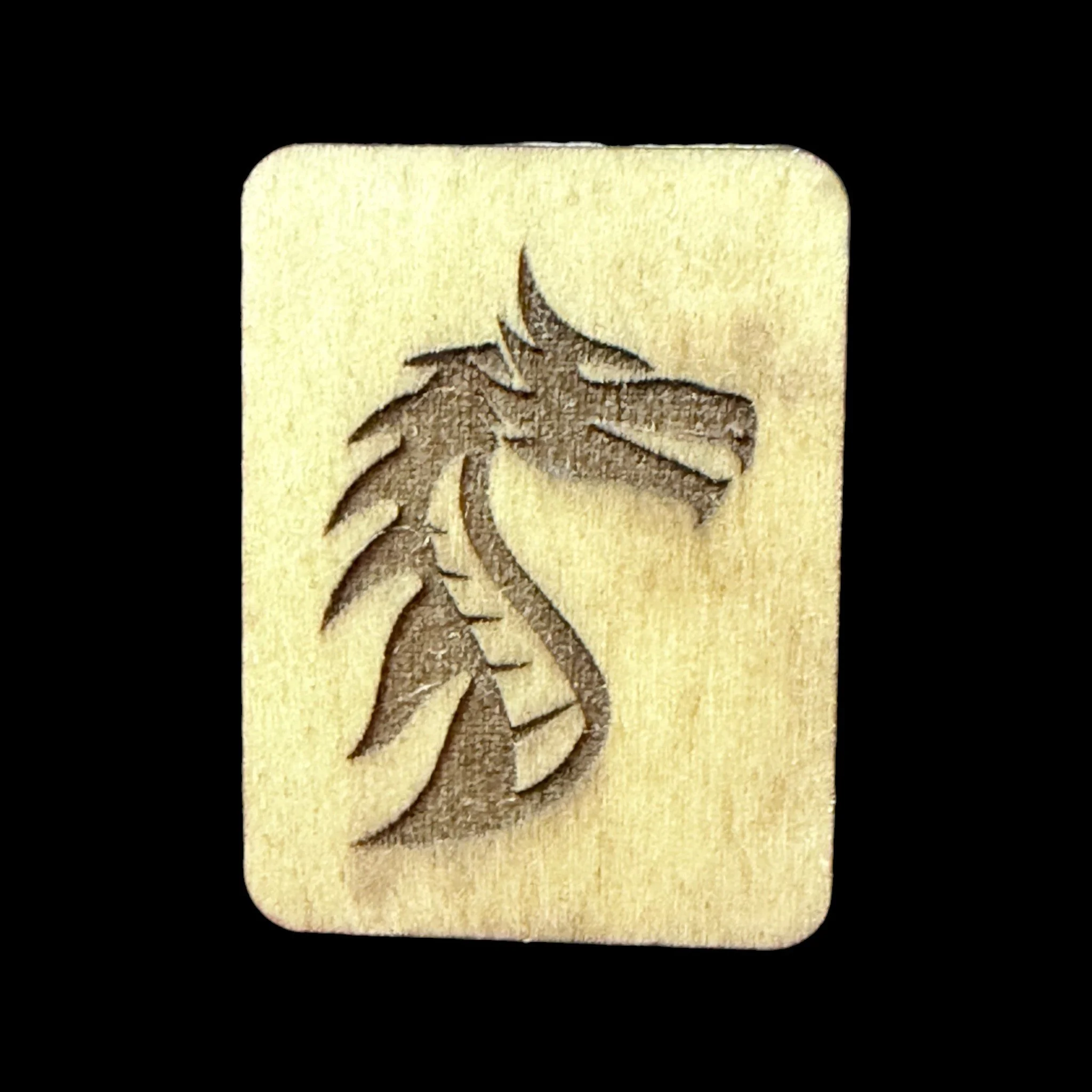 Dragon – Handcrafted Engraved Wooden Mahjong Tiles - Various Sizes
