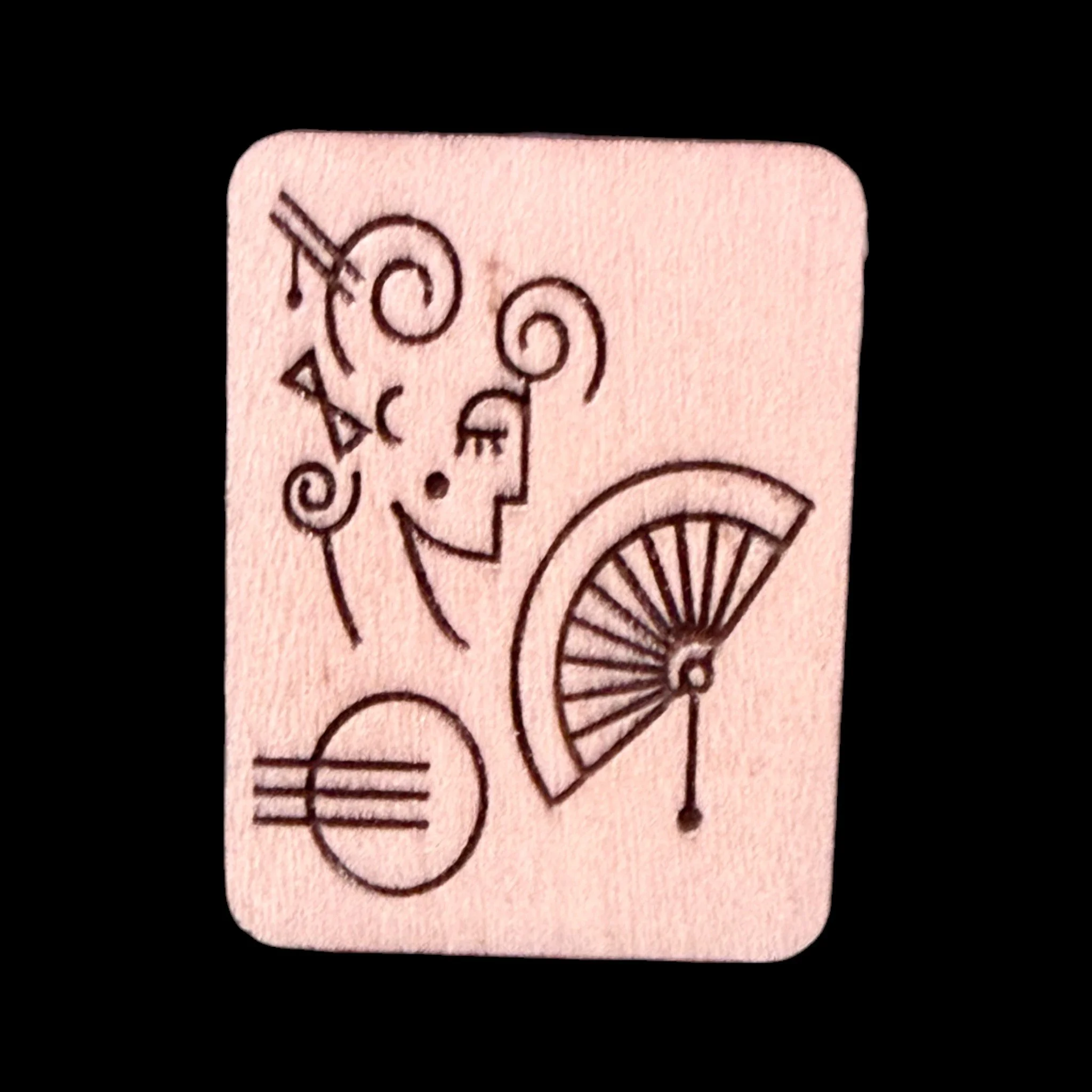 Geisha – Handcrafted Engraved Wooden Mahjong Tiles - Various Sizes