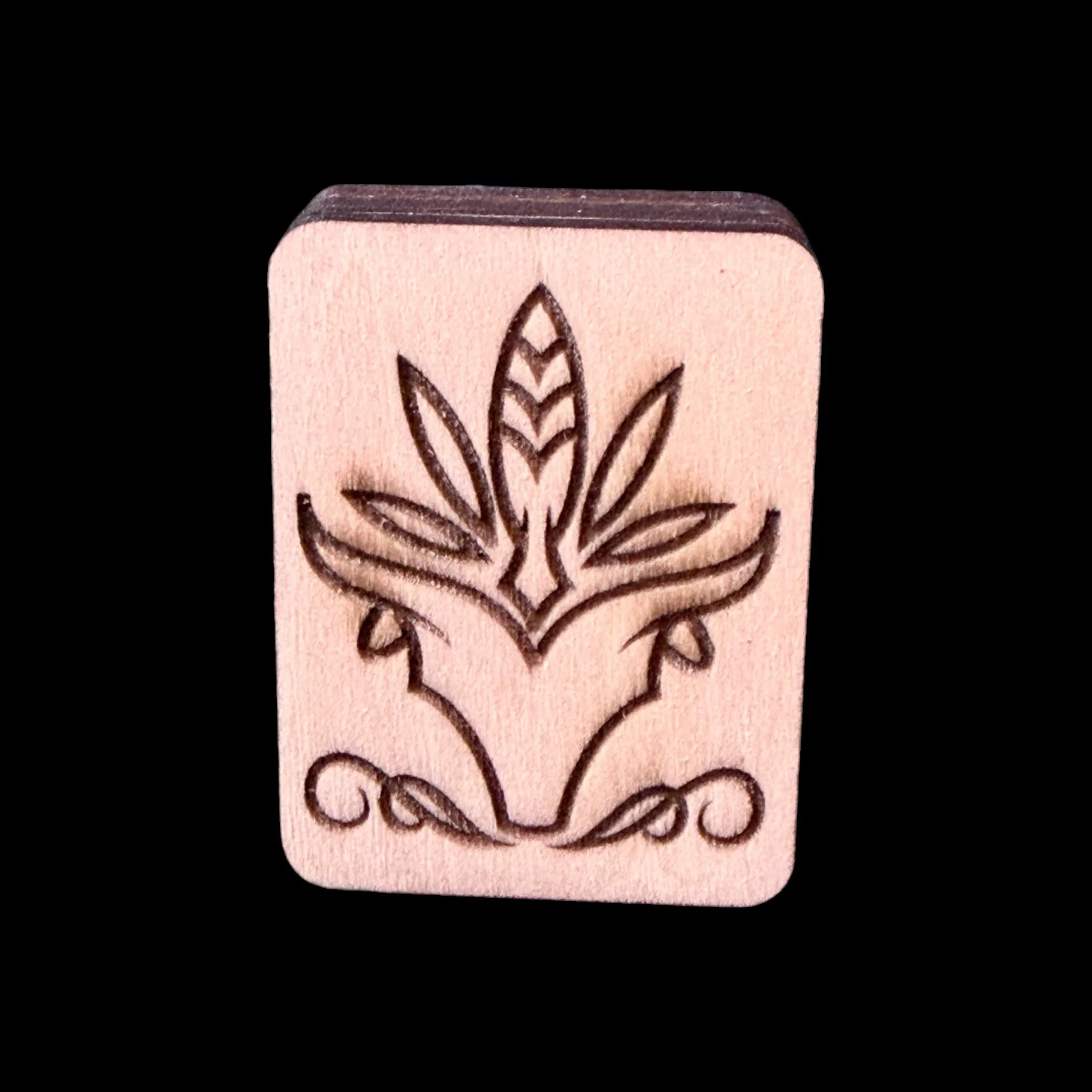Tribal Bull – Handcrafted Engraved Wooden Mahjong Tiles - Various Sizes