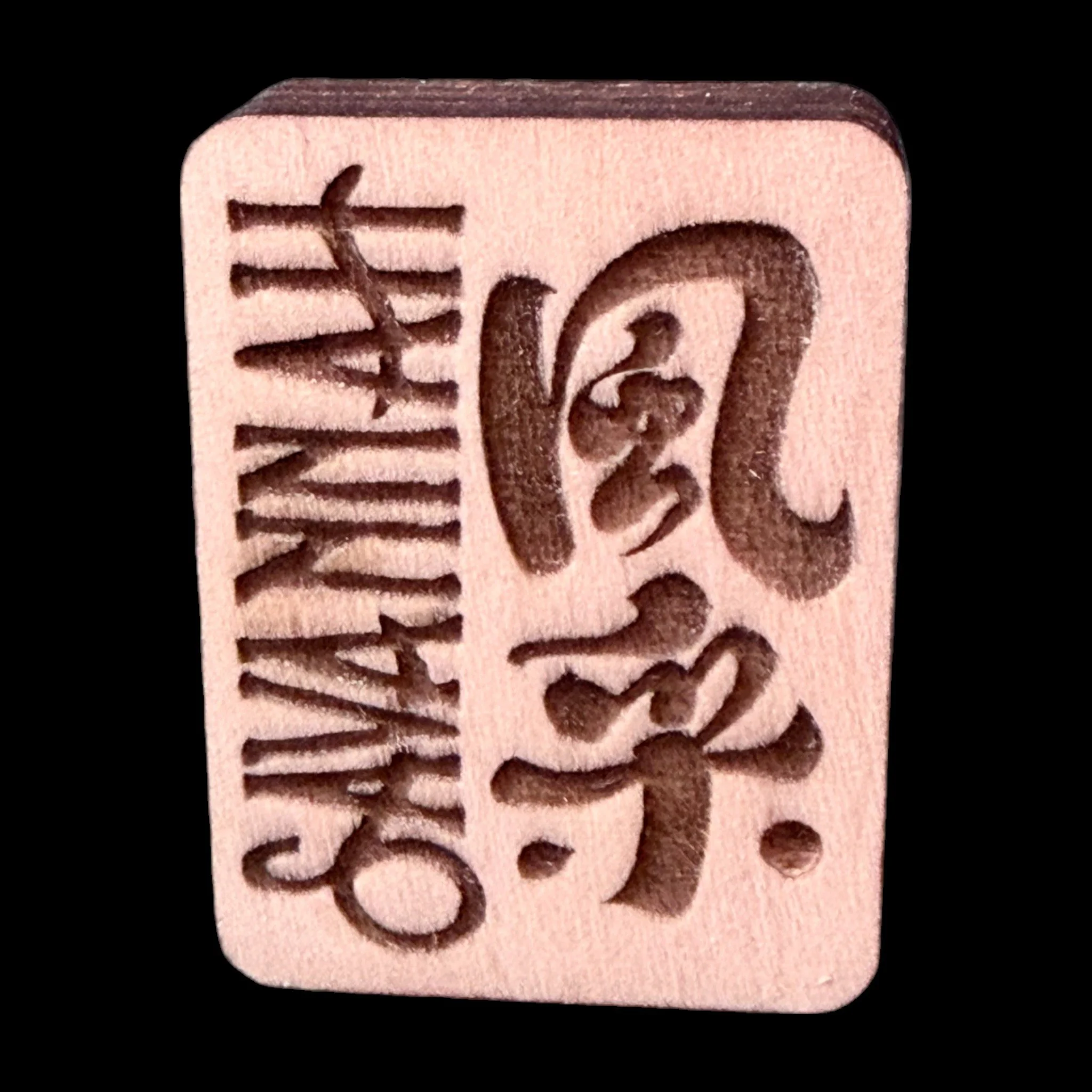 Your City + Calligraphy Style– Handcrafted Engraved Wooden Mahjong Tiles - Various Sizes