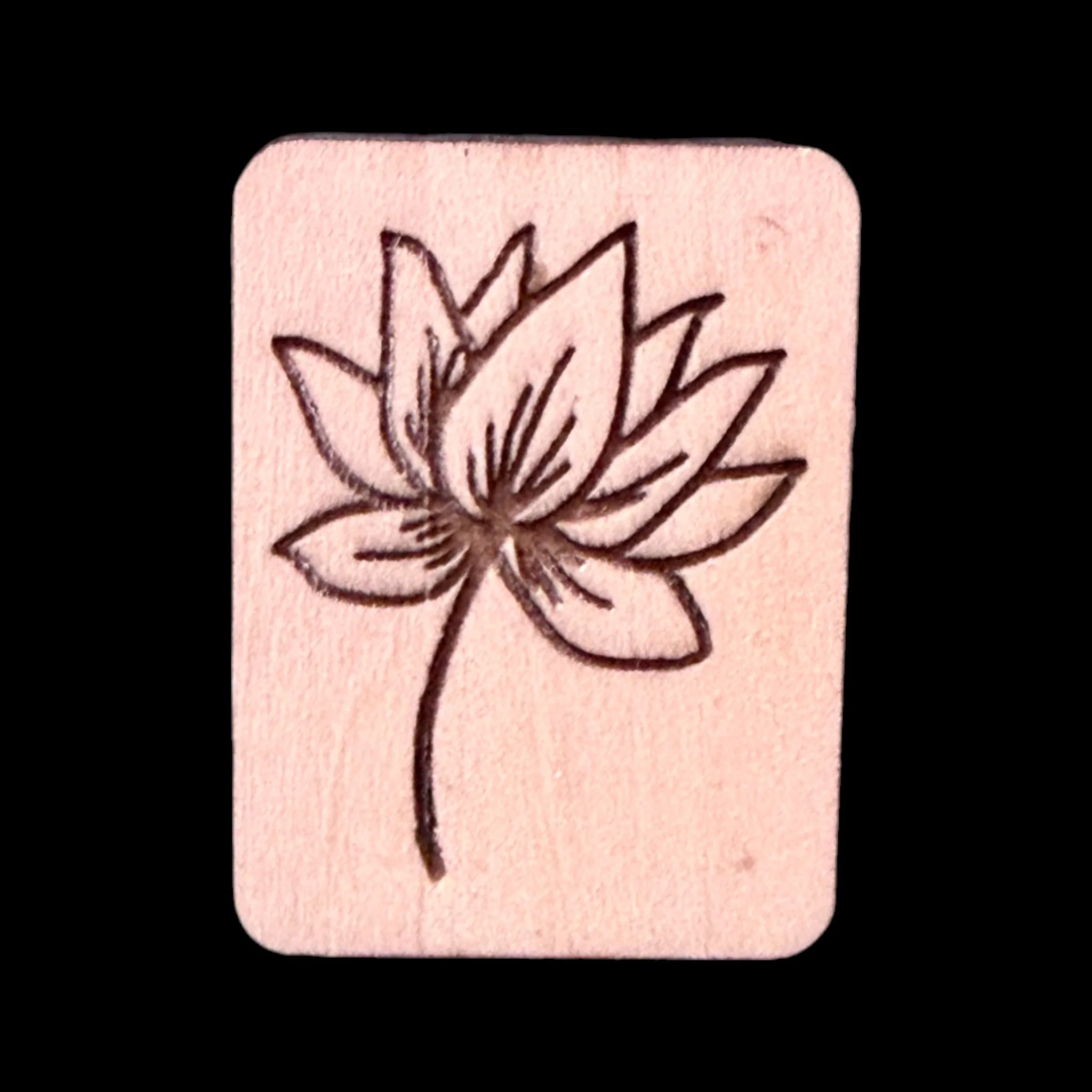 Lotus – Handcrafted Engraved Wooden Mahjong Tiles - Various Sizes