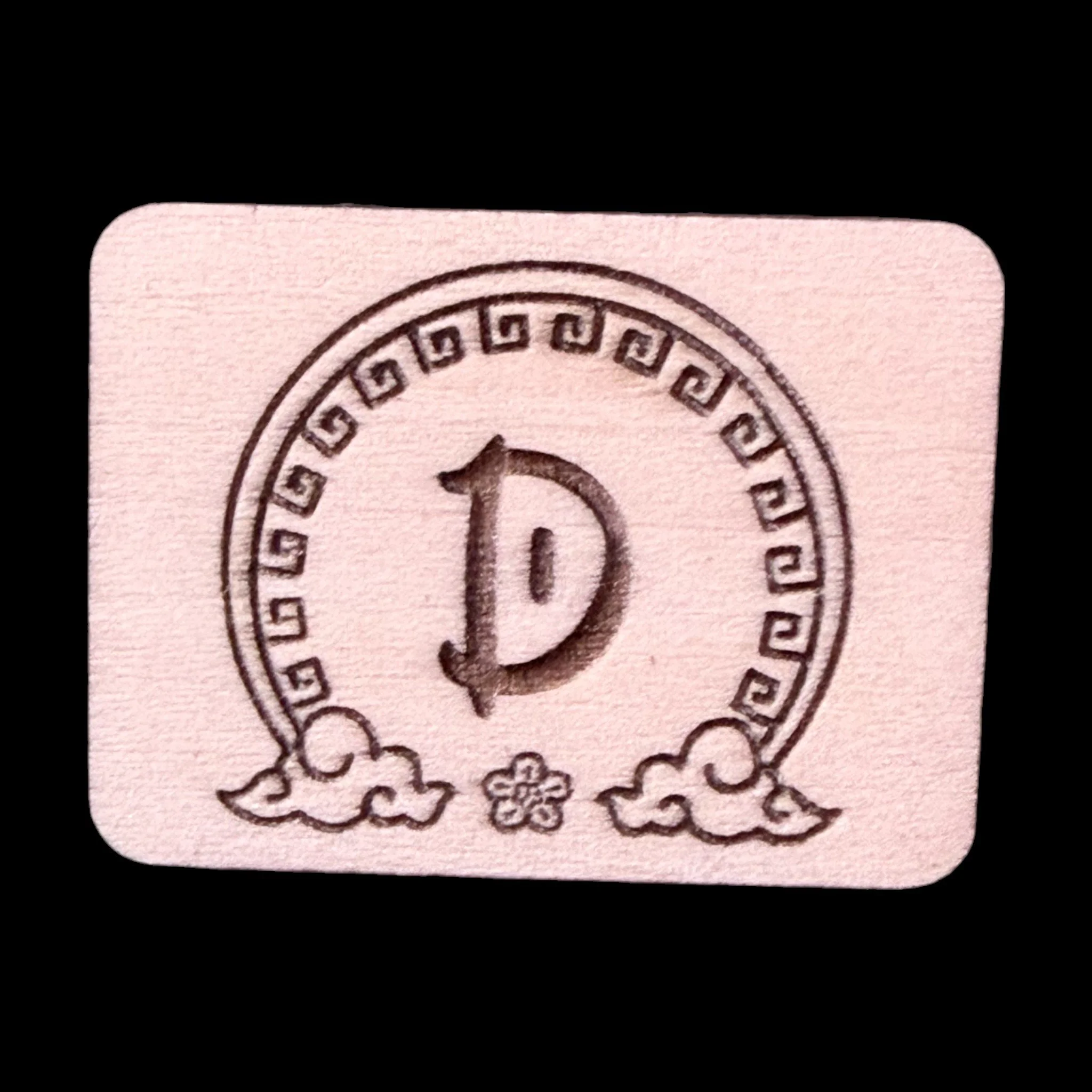Cloud Monogram – Handcrafted Engraved Wooden Mahjong Tiles - Various Sizes