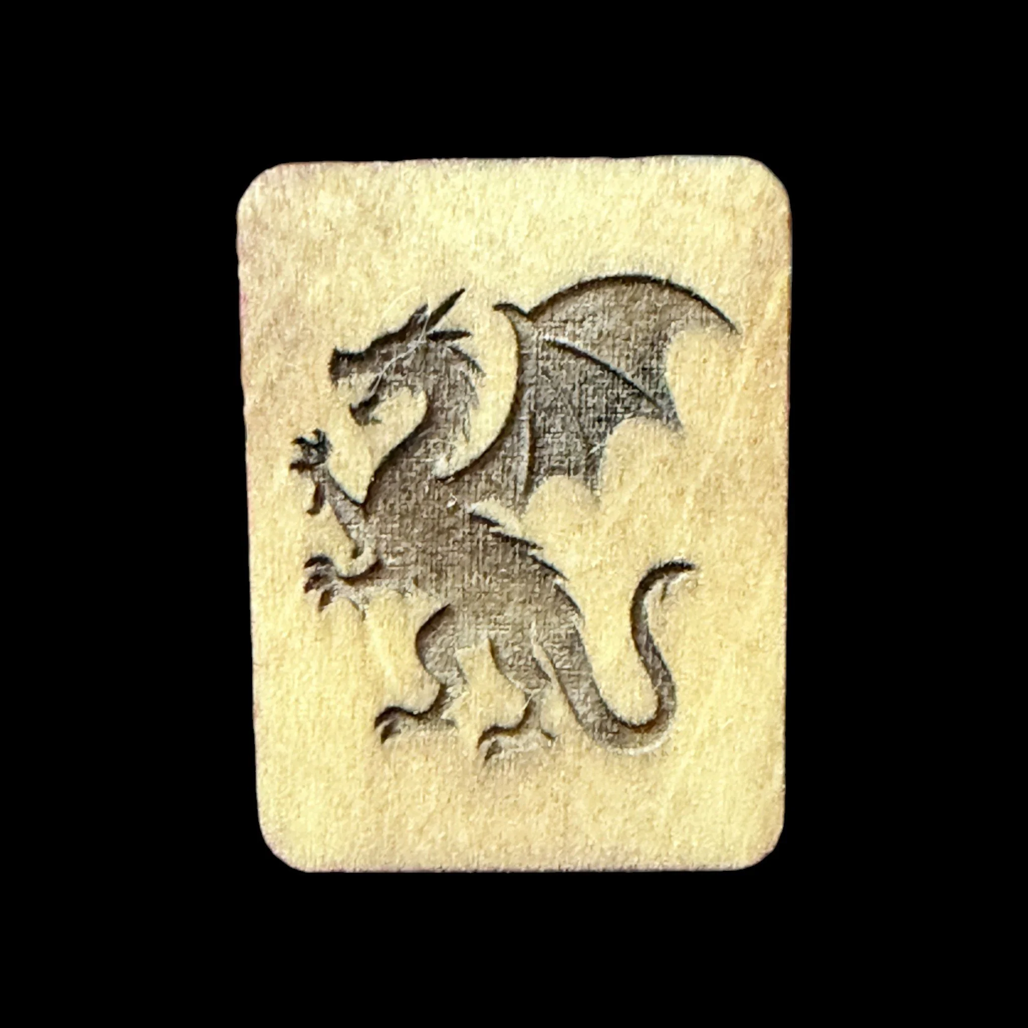 Dragon – Handcrafted Engraved Wooden Mahjong Tiles - Various Sizes