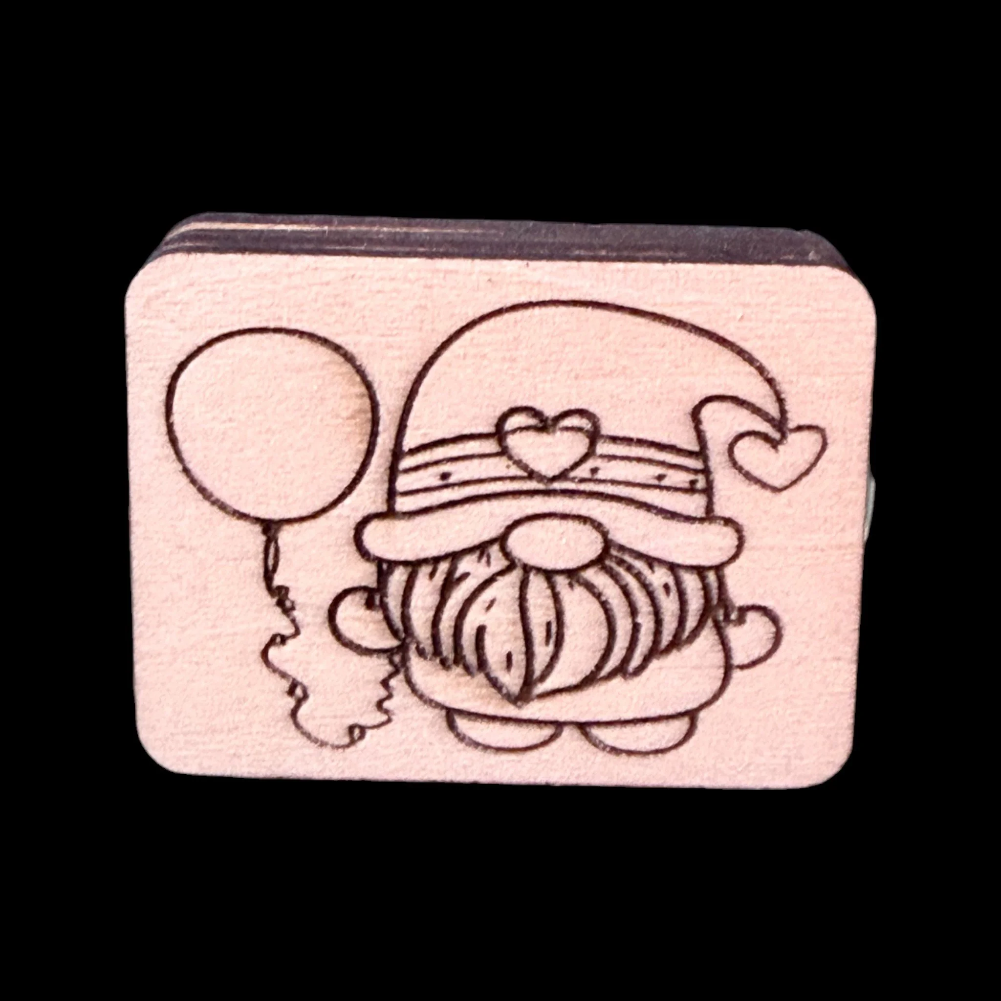 Valentine Gnome – Handcrafted Engraved Wooden Mahjong Tiles - Various Sizes