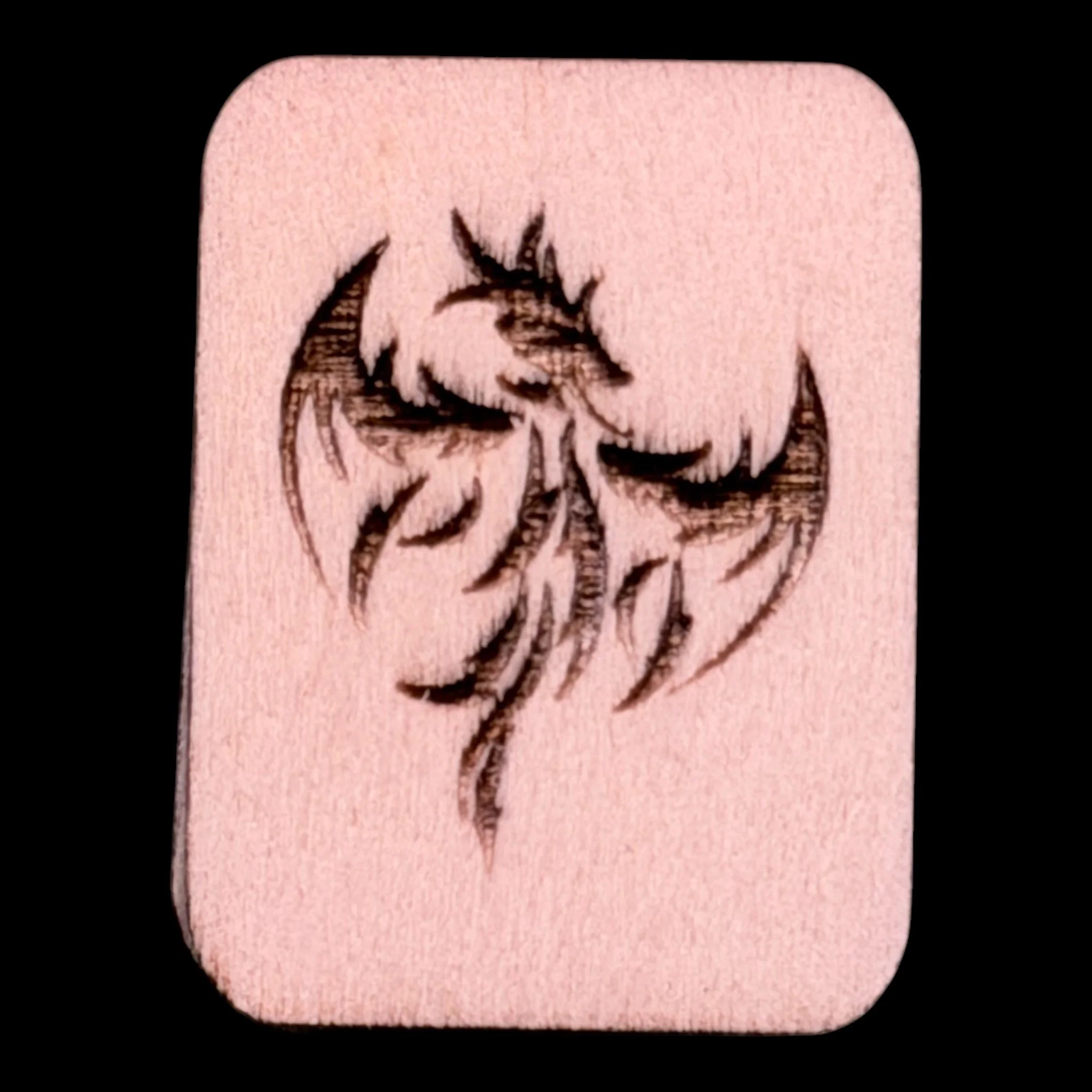 Dragon – Handcrafted Engraved Wooden Mahjong Tiles - Various Sizes