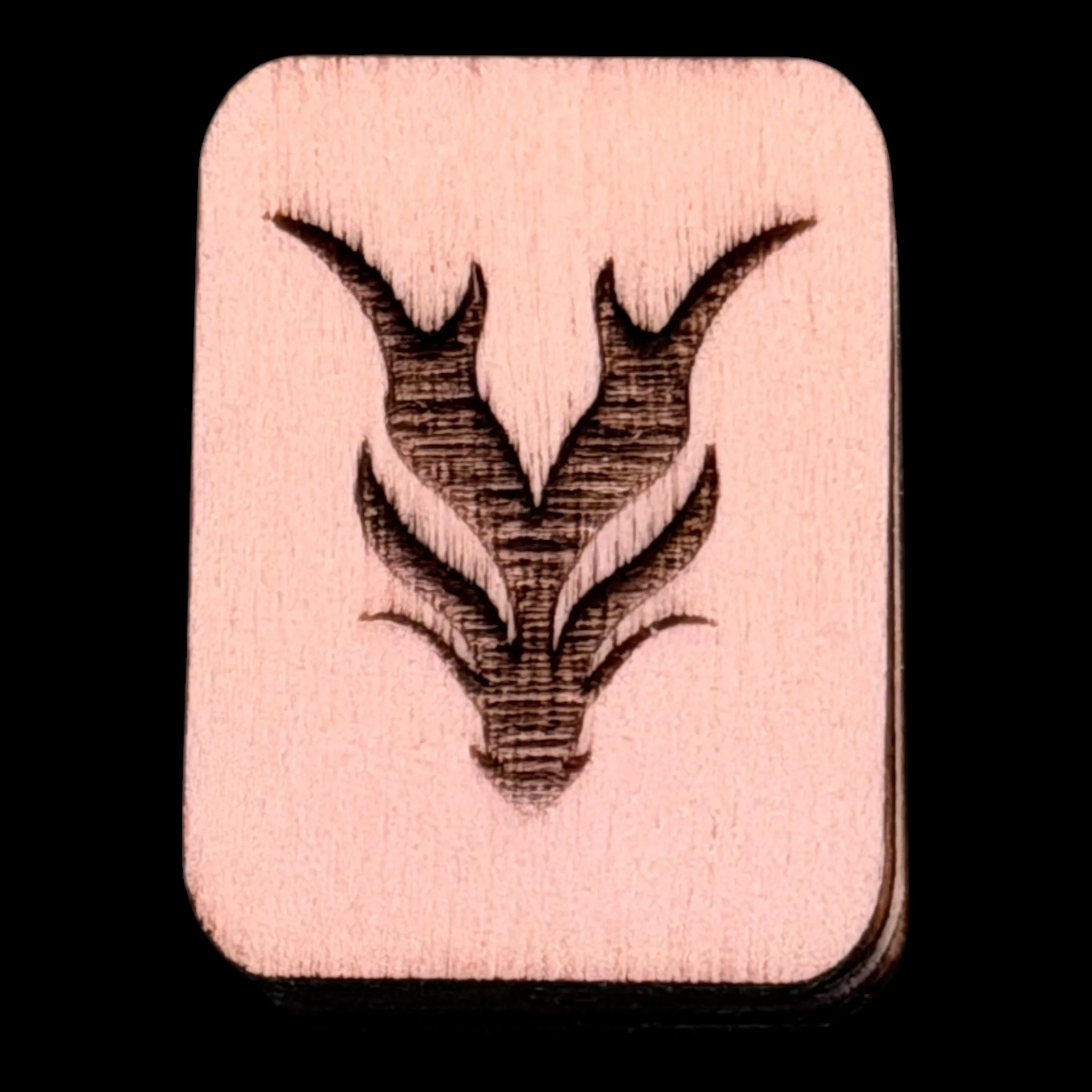 Dragon – Handcrafted Engraved Wooden Mahjong Tiles - Various Sizes