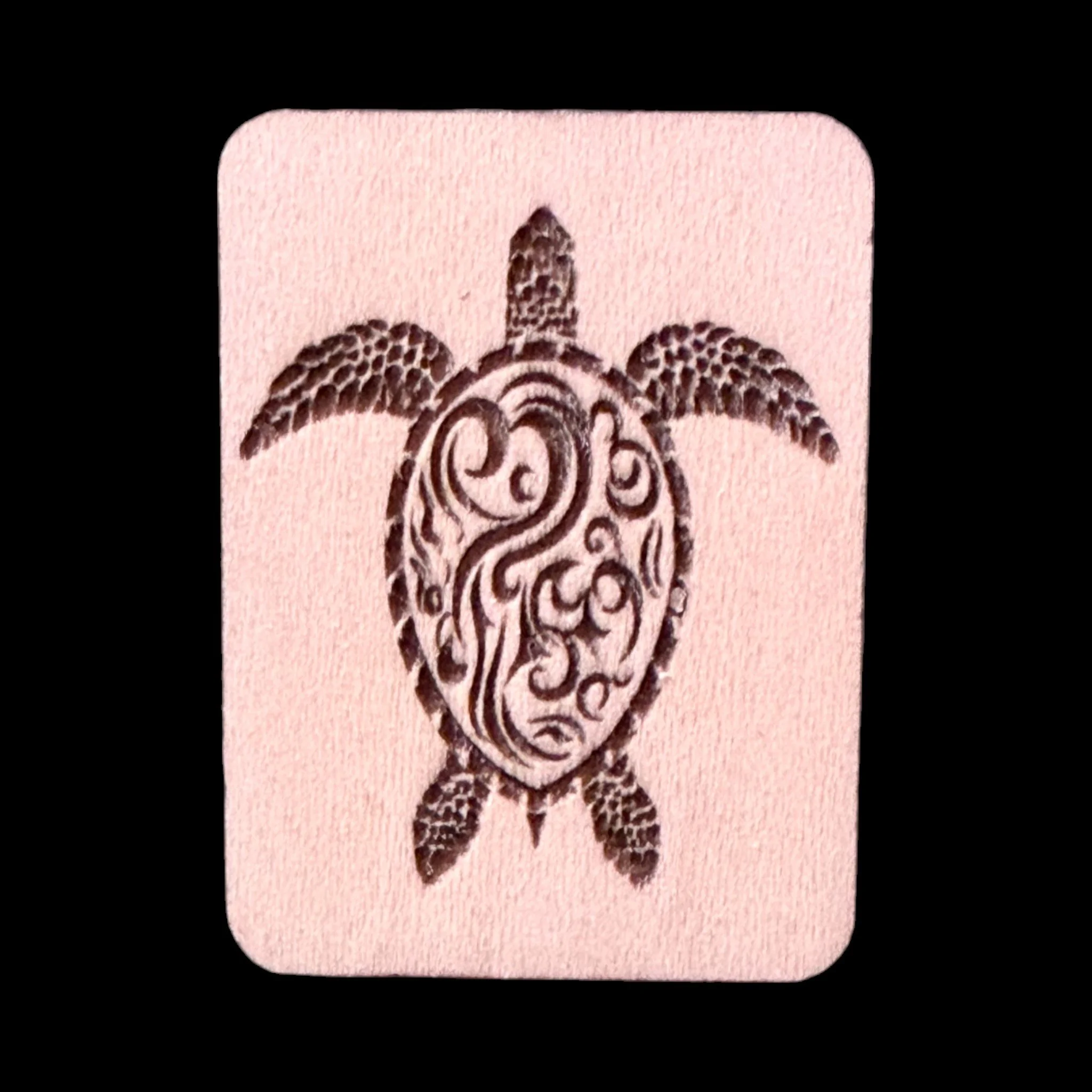 Tribal Turtle – Handcrafted Engraved Wooden Mahjong Tiles - Various Sizes
