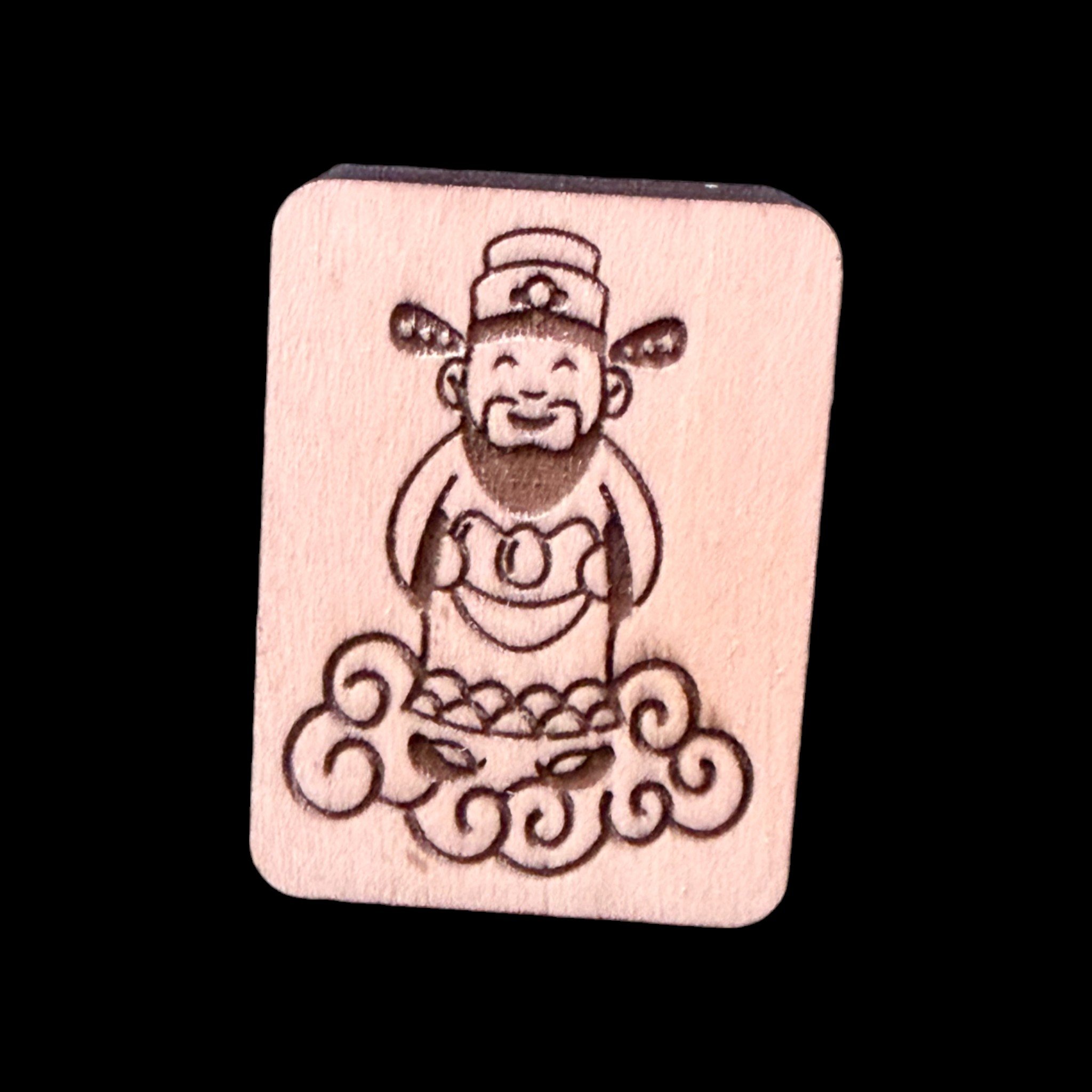 Chinese Man – Handcrafted Engraved Wooden Mahjong Tiles - Various Sizes