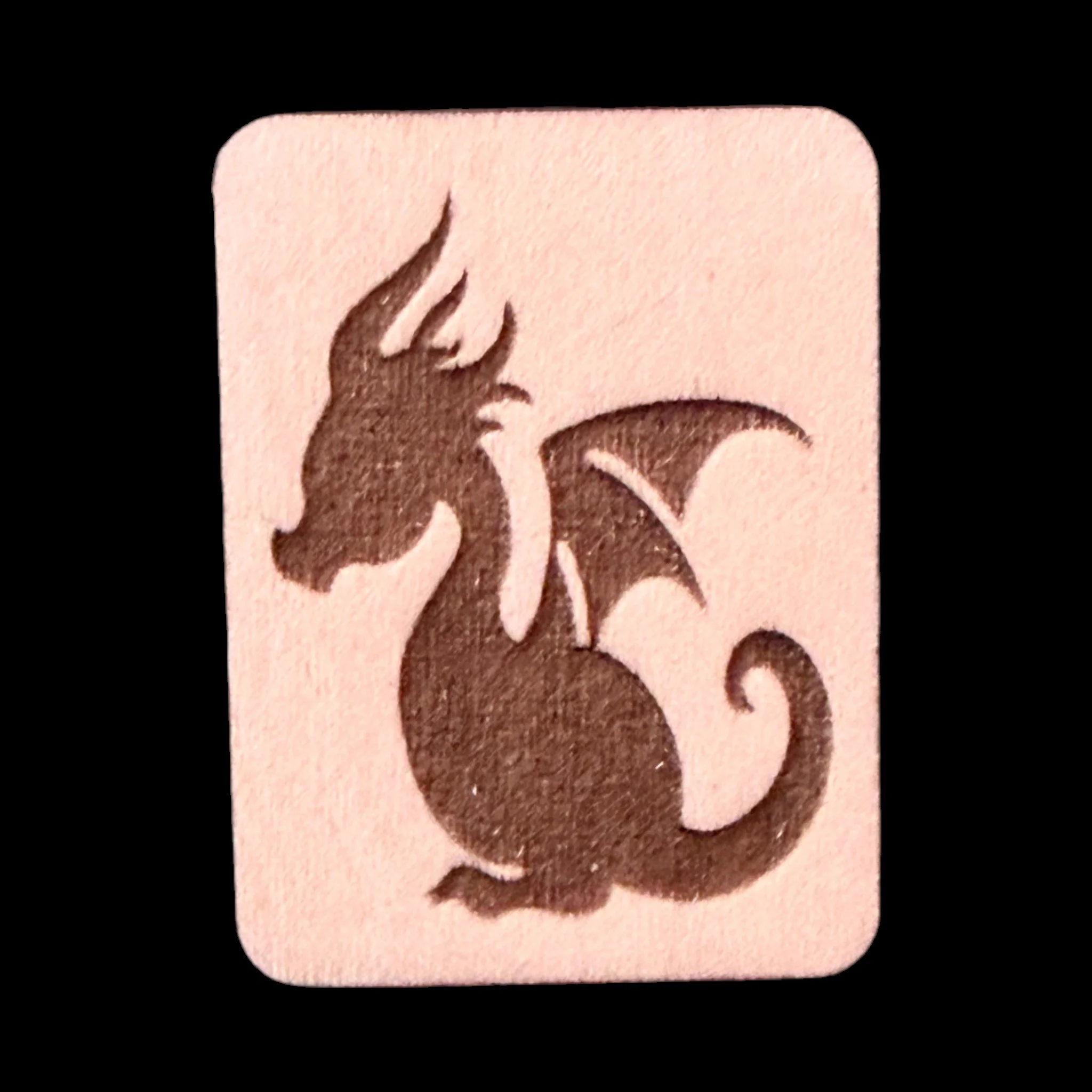 Dragon  – Handcrafted Engraved Wooden Mahjong Tiles - Various Sizes