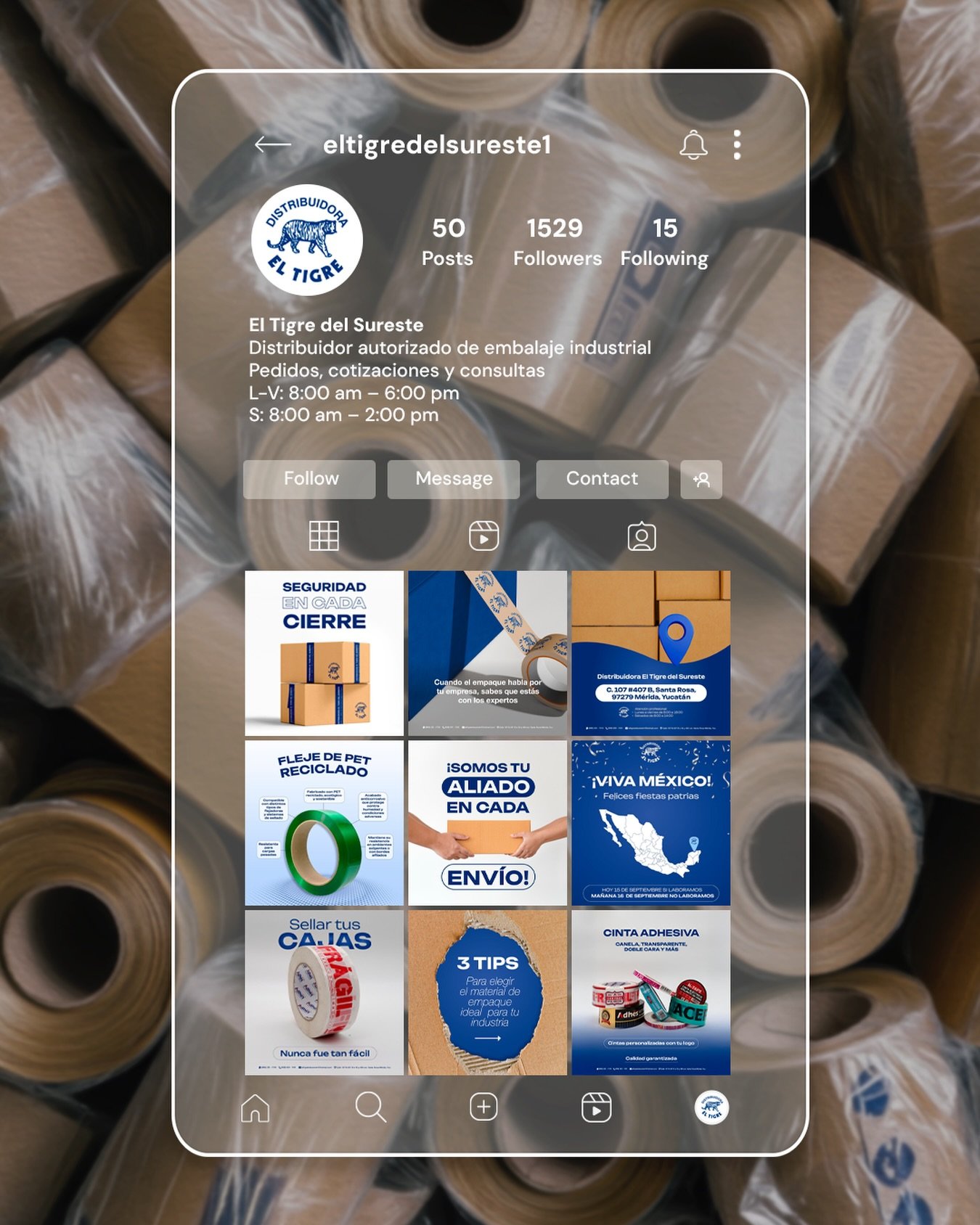 Nuevo feed, misma fuerza. 🐯
Actualizamos la imagen de Distribuidora El Tigre para una presencia m&aacute;s clara, fuerte y profesional.

&iexcl;COTIZA CON NOSOTRAS!
📲9995 28 13 28
idealmarketingagency.mx 

#feedupdate #marketing #photography #desig