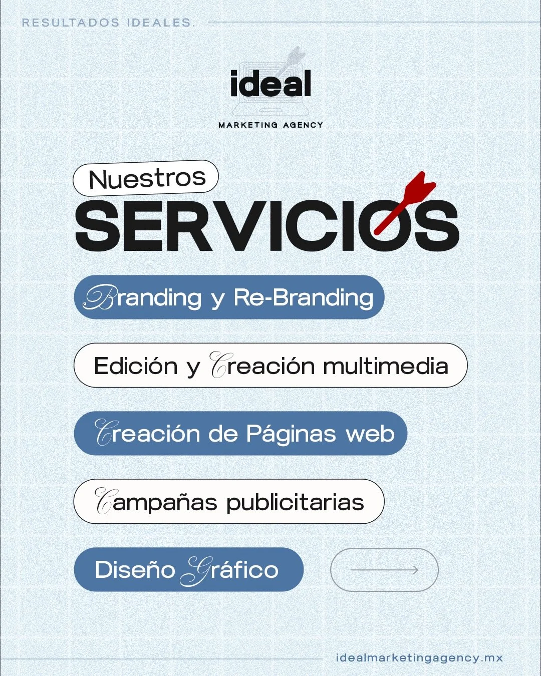&iexcl;Conoce nuestros servicios y empieza a conectar con tu p&uacute;blico IDEAL hoy mismo!🎯

Branding | Dise&ntilde;o | P&aacute;ginas Web | Posicionamiento en redes | Community Management | Marketing

📲9995.28.13.28
idealmarketingagency.mx 

#mk