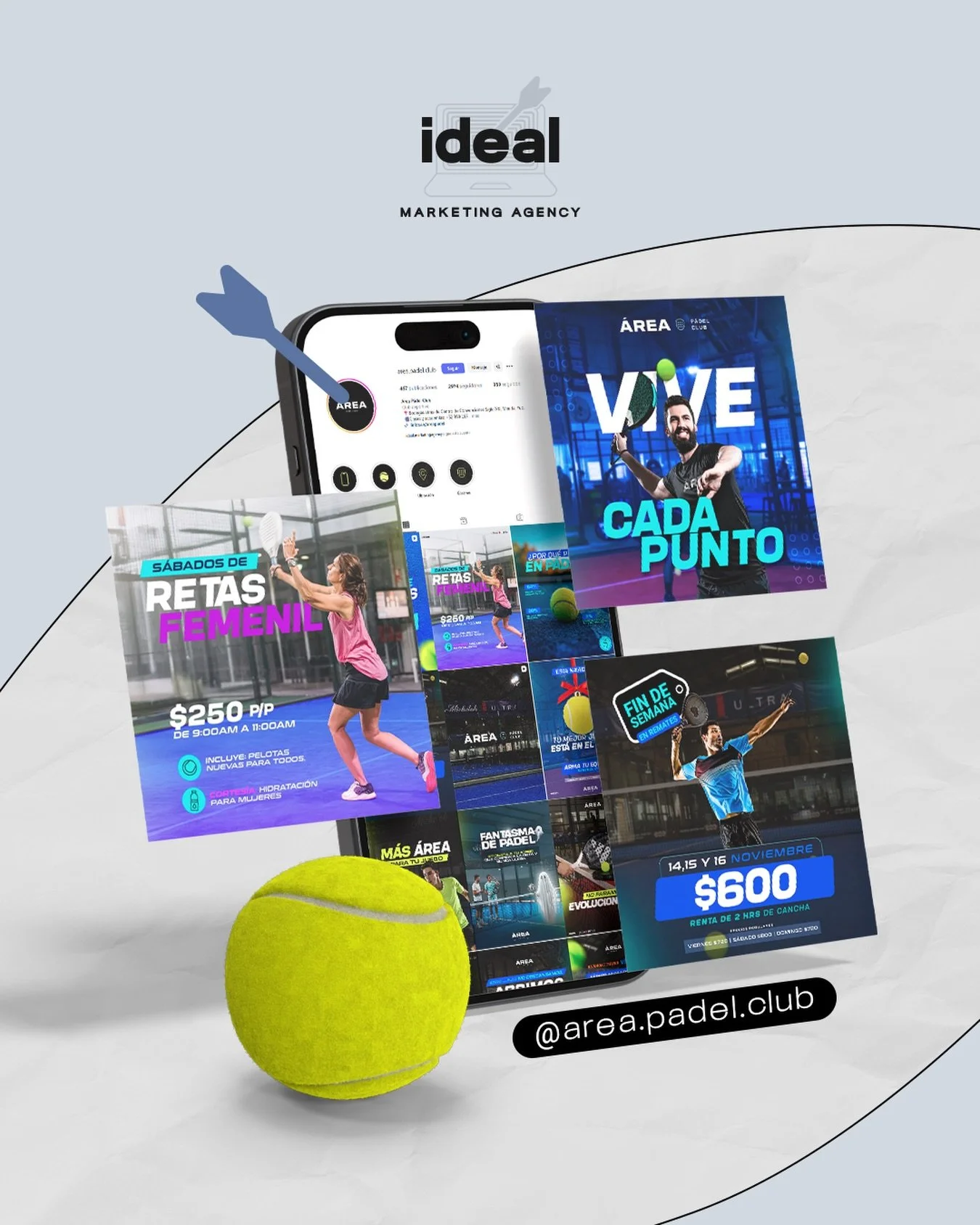 Un feed que juega en equipo con la marca. 🎾✨
Contenido pensado para conectar con jugadores, comunidad y amantes del deporte.

!Agenda tu sesi&oacute;n de fotos!
📲9995 28 13 28
idealmarketingagency.mx 

#fotografia #padel #sesionfotos #instagramfeed