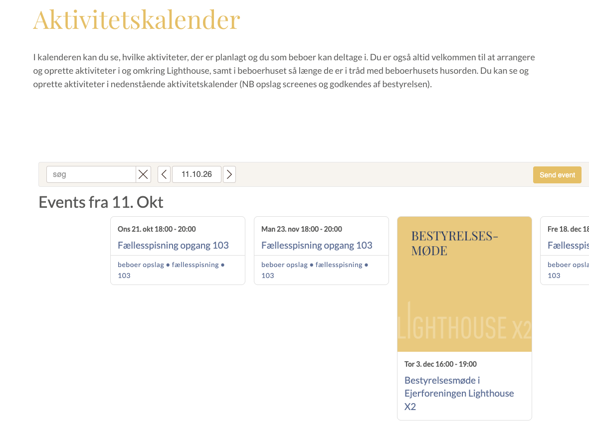 Aktivitetskalenderen er åben for alle 