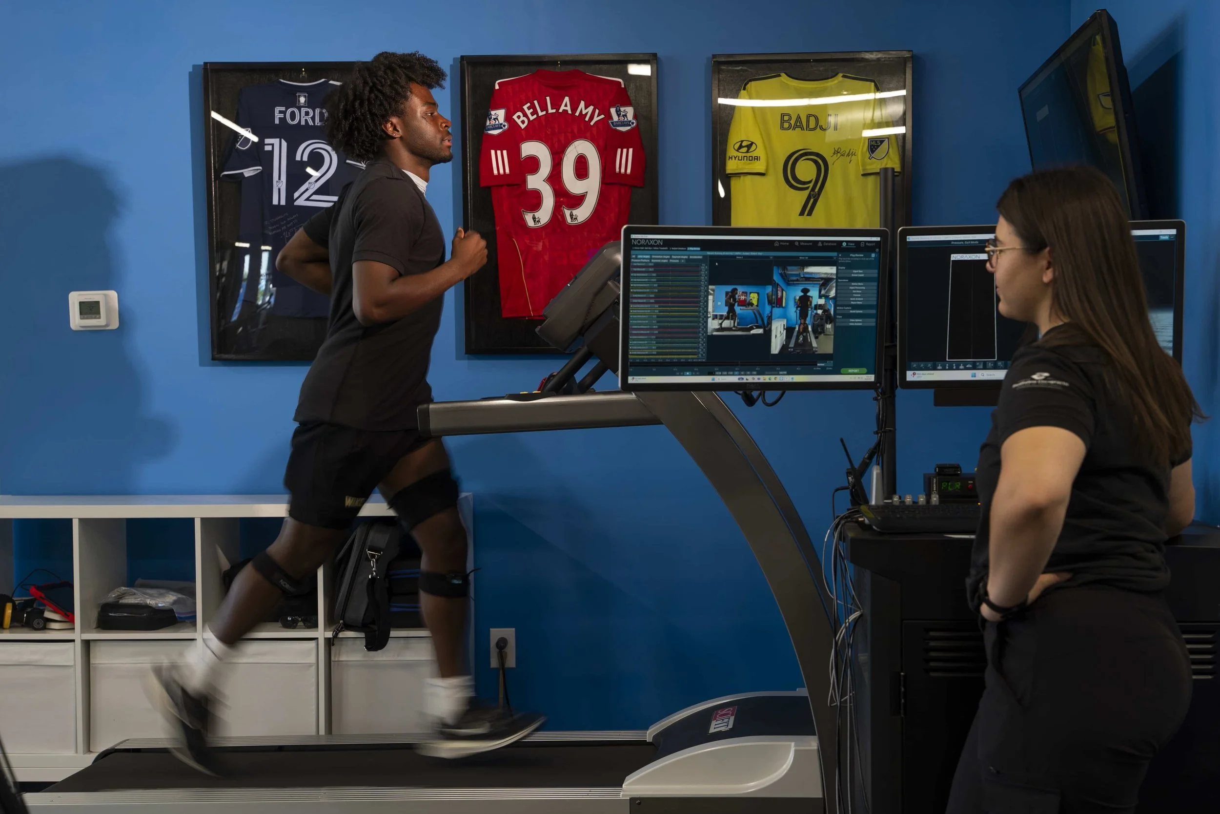 Noraxon 3D running gait analysis with EMG at Studholme Chiropractic Denver