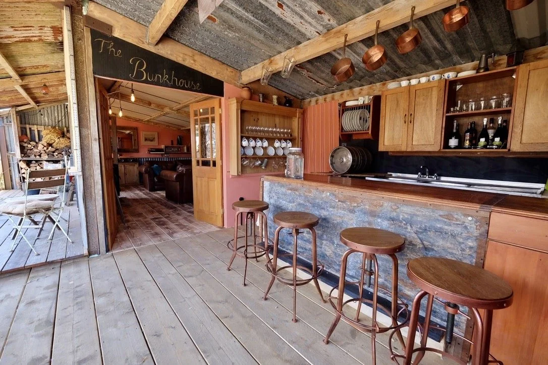 Outdoor bar area